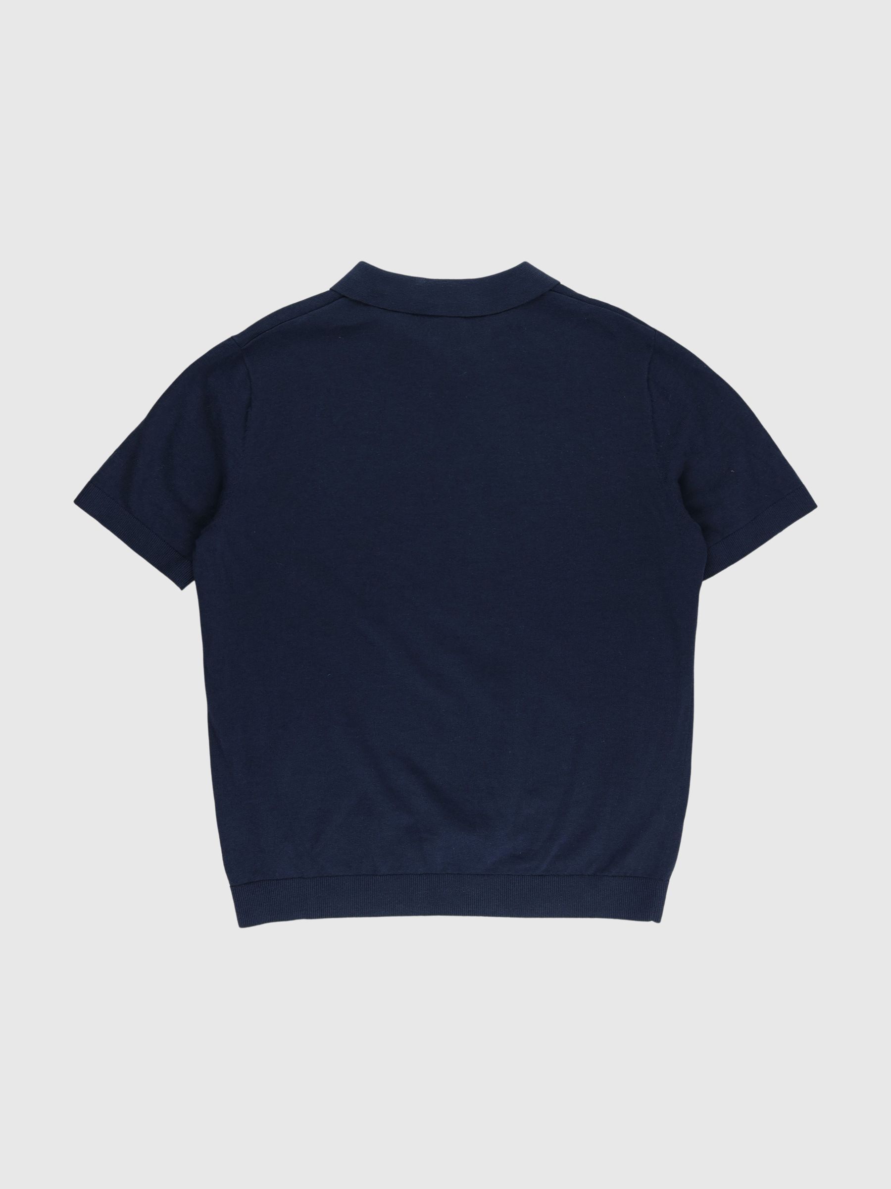 SHORT SLEEVED KNITTED POLO SHIRT