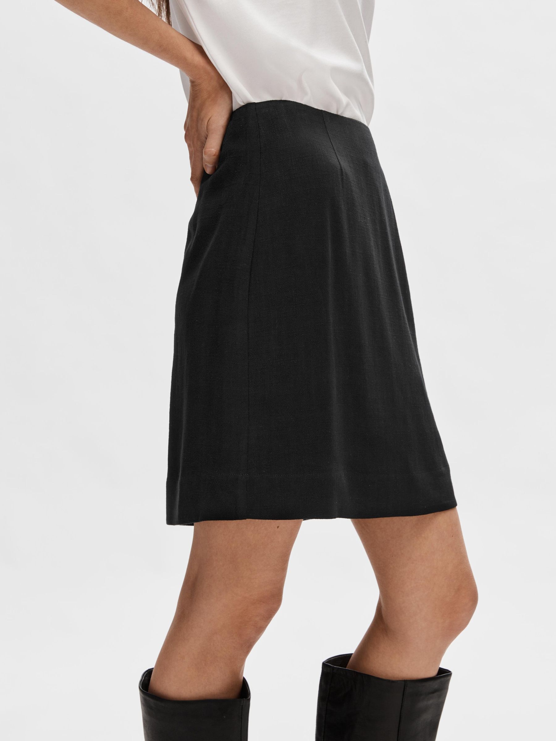 VISCOSE BLEND MINI SKIRT