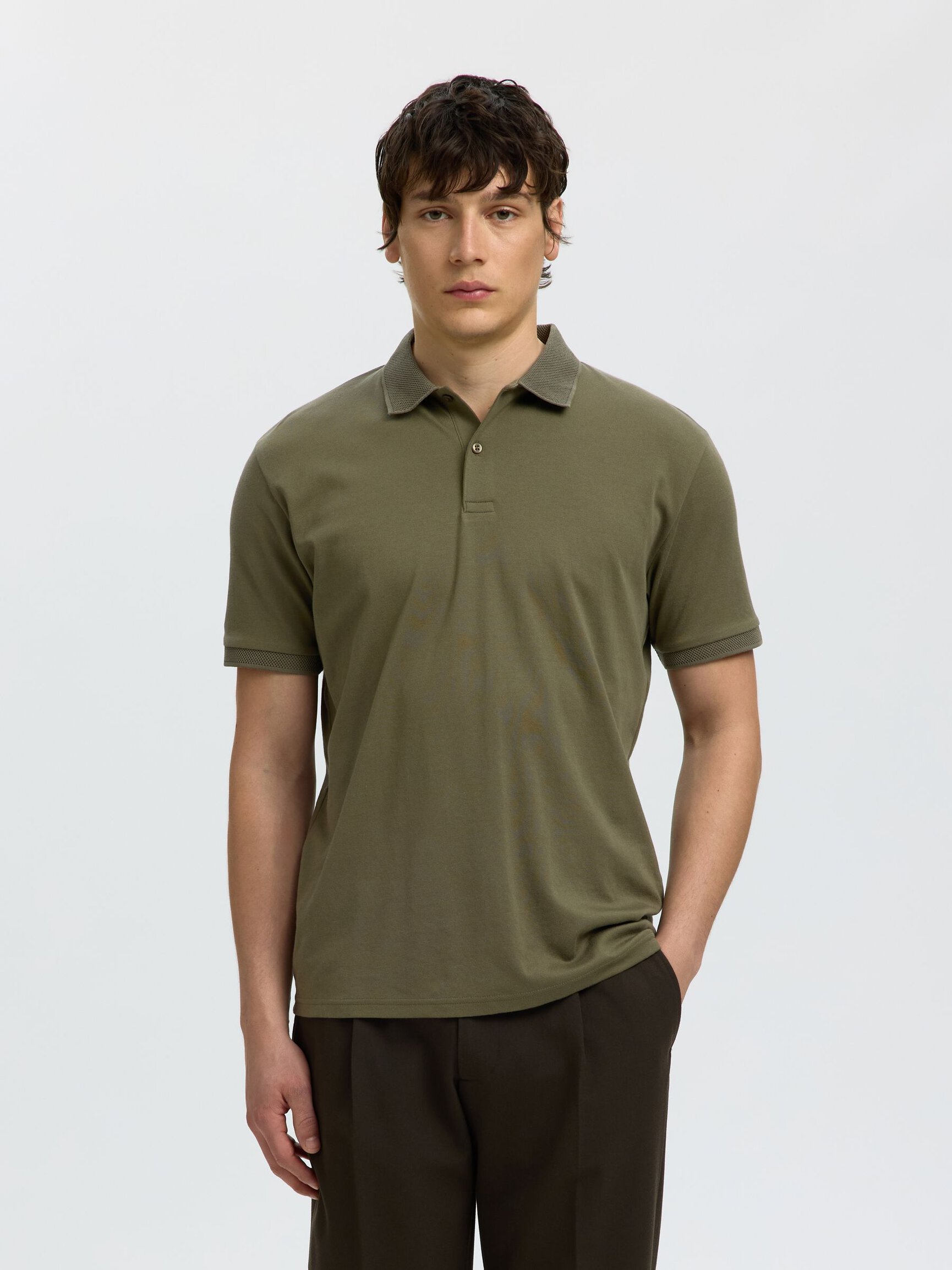 MANCHES COURTES POLO EN MAILLE