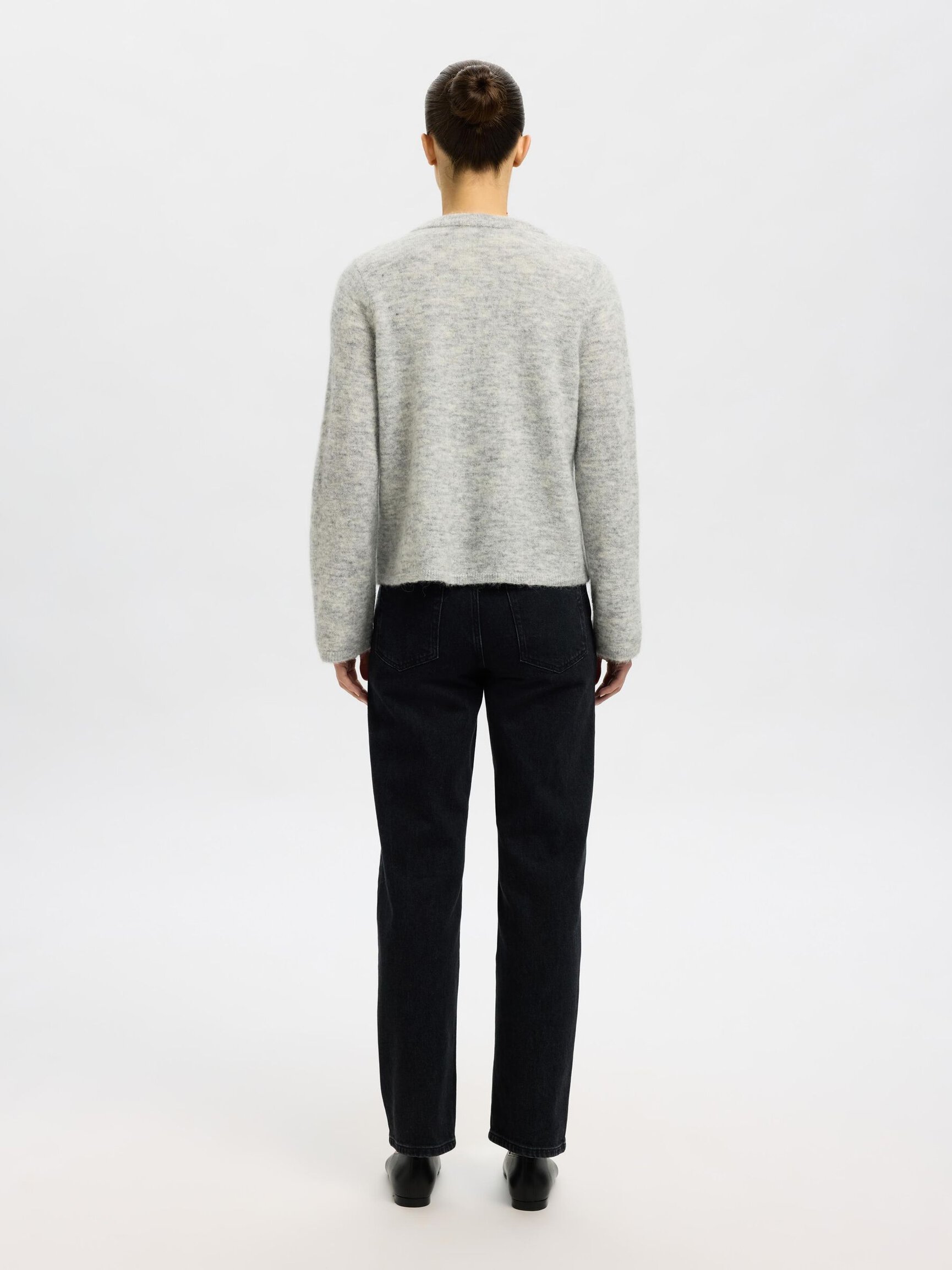 WOOL BLEND KNITTED CARDIGAN