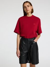 RELAXED FIT BORDURING T-SHIRT, Savvy Red, highres