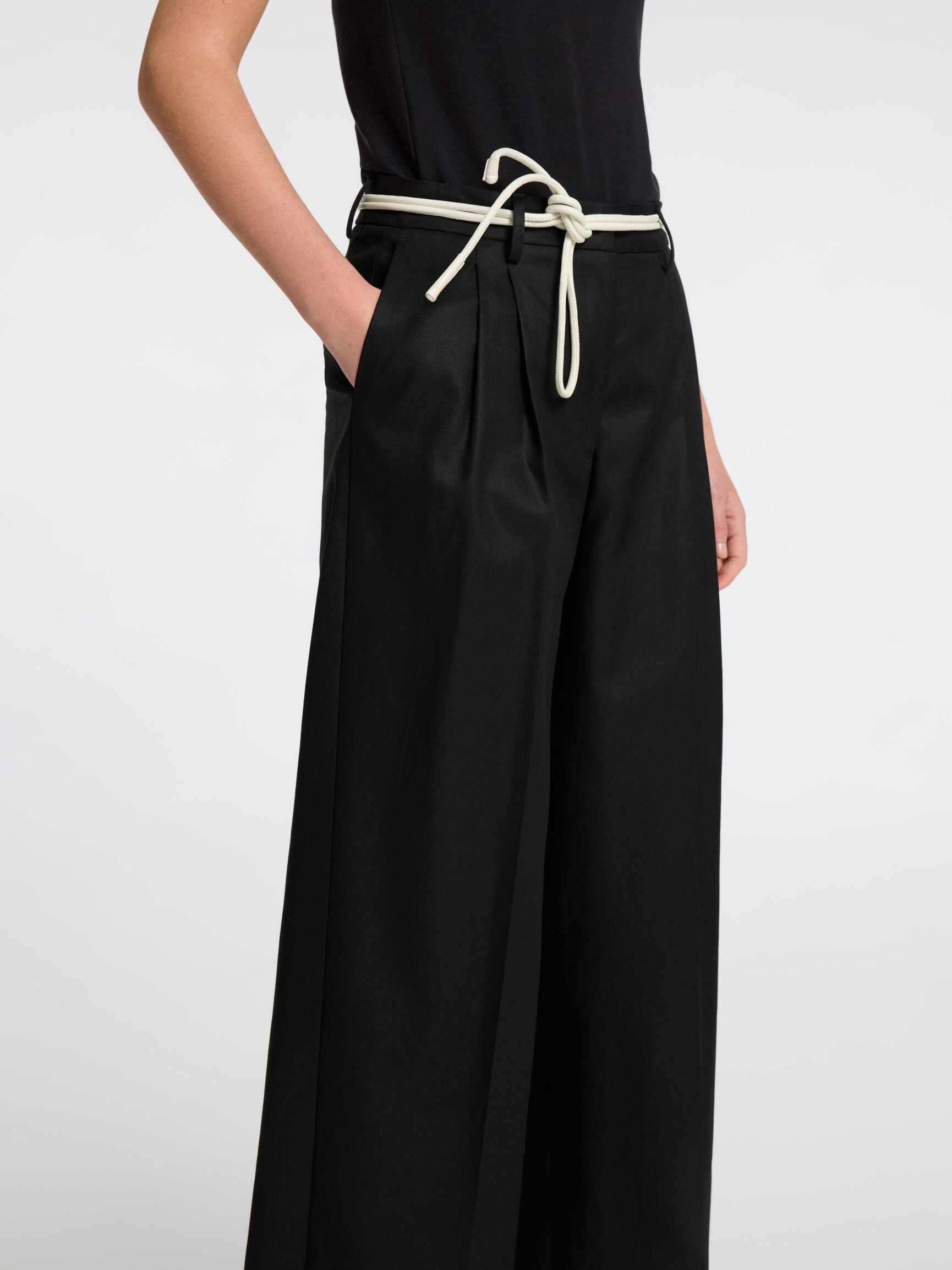 EXTRA WIDE LEG HIGH WAISTED TROUSERS