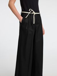 EXTRA WIJDE PIJPEN HIGH-WAIST BROEK, Black, highres