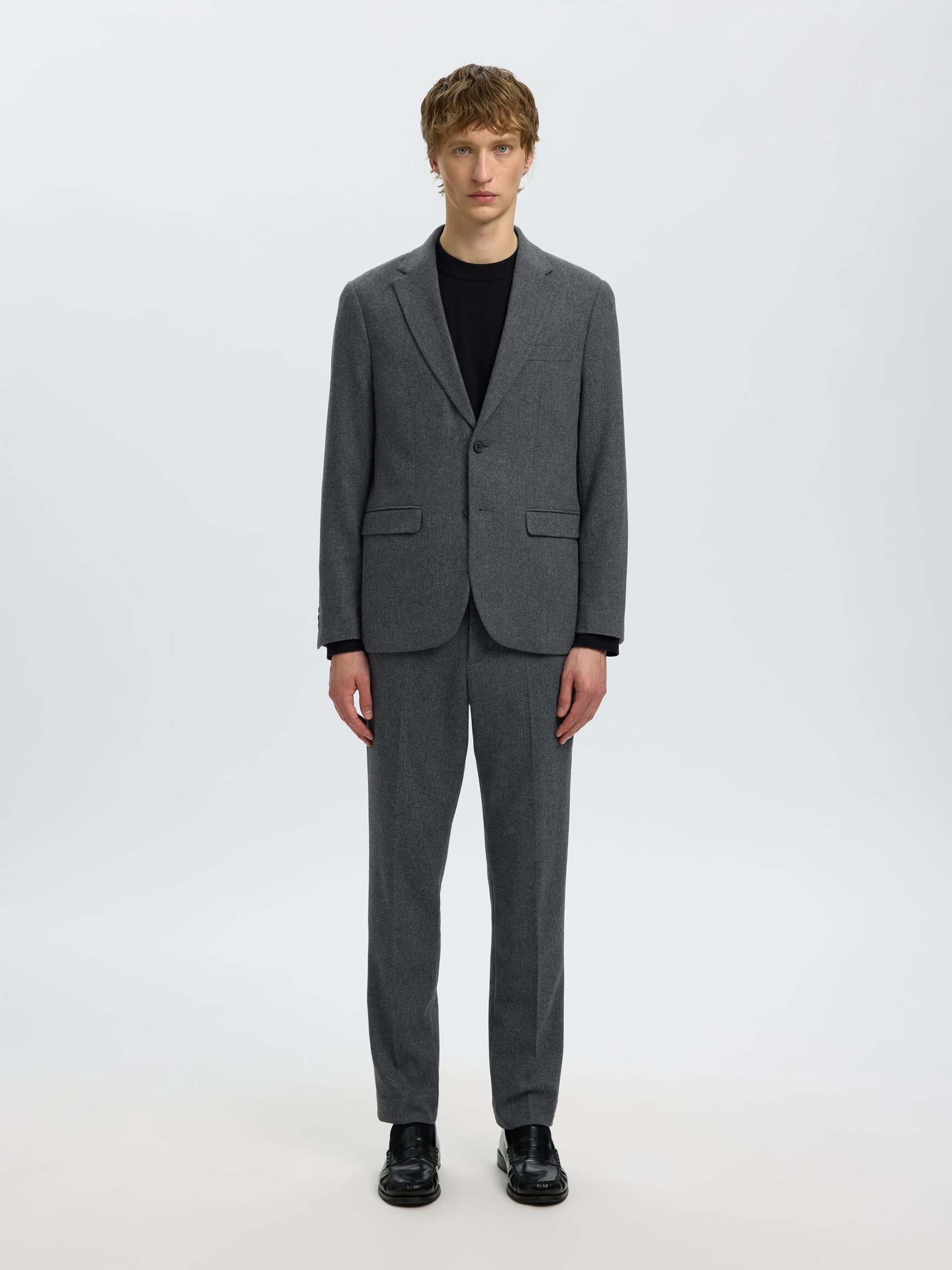 KARIERTER WOLLGEMISCH BLAZER
