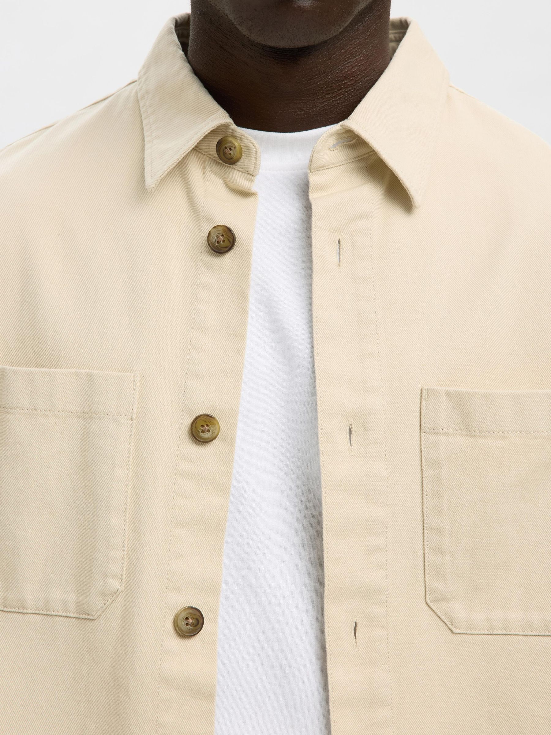 REGULAR FIT TWILL OVERSHIRT