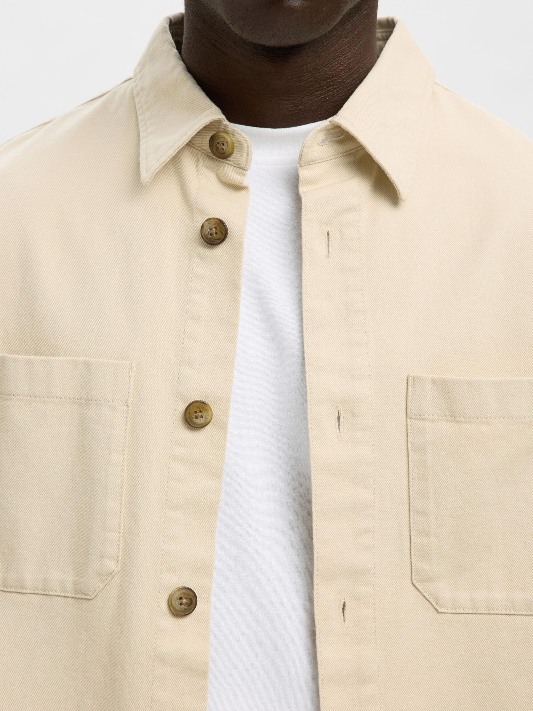 REGULAR FIT TWILL OVERSHIRT