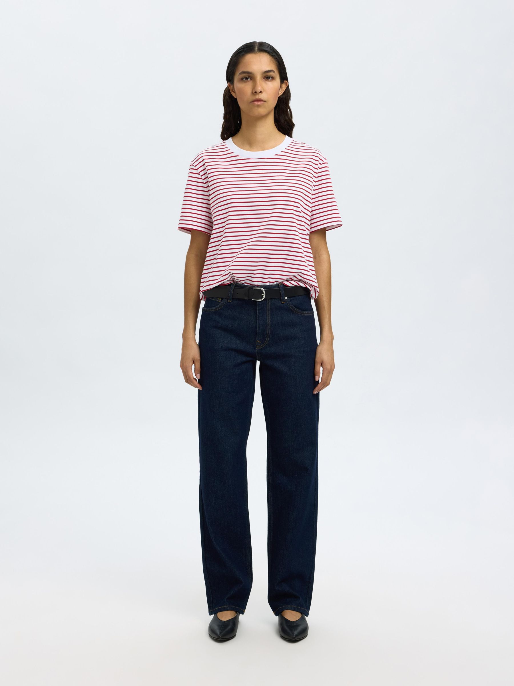 STRIPED BOXY FIT T-SHIRT