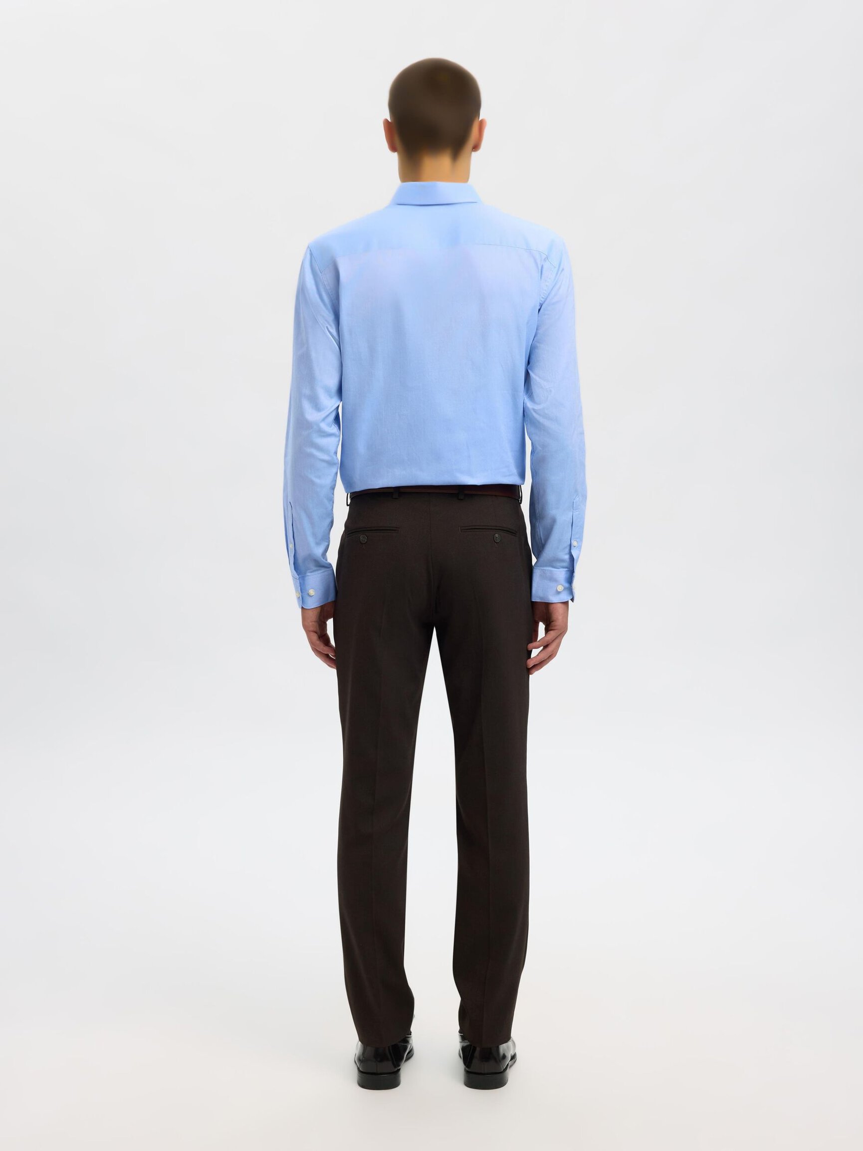 WOVEN WOOL BLEND TROUSERS