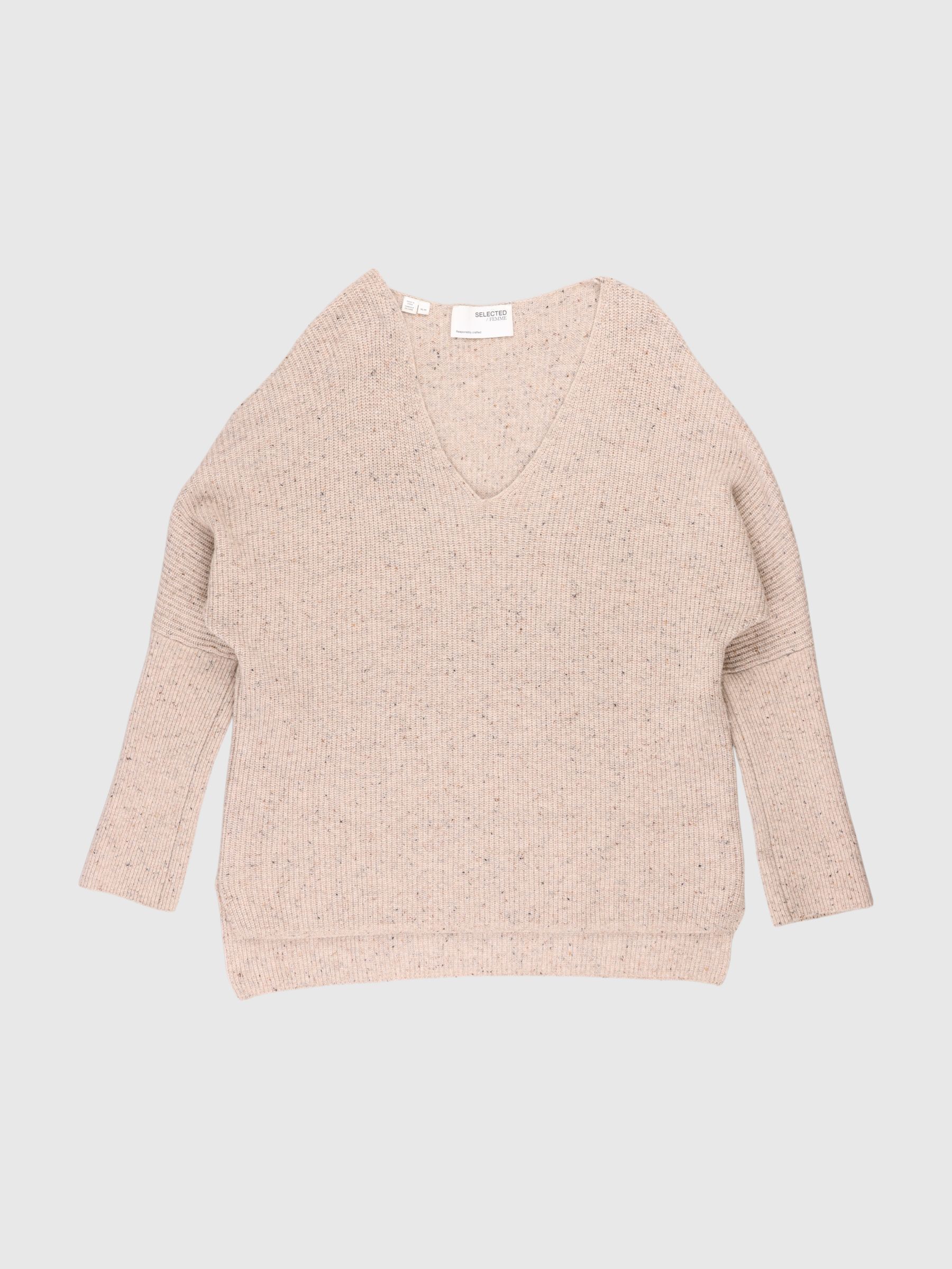 V-NECK KNITTED PULLOVER