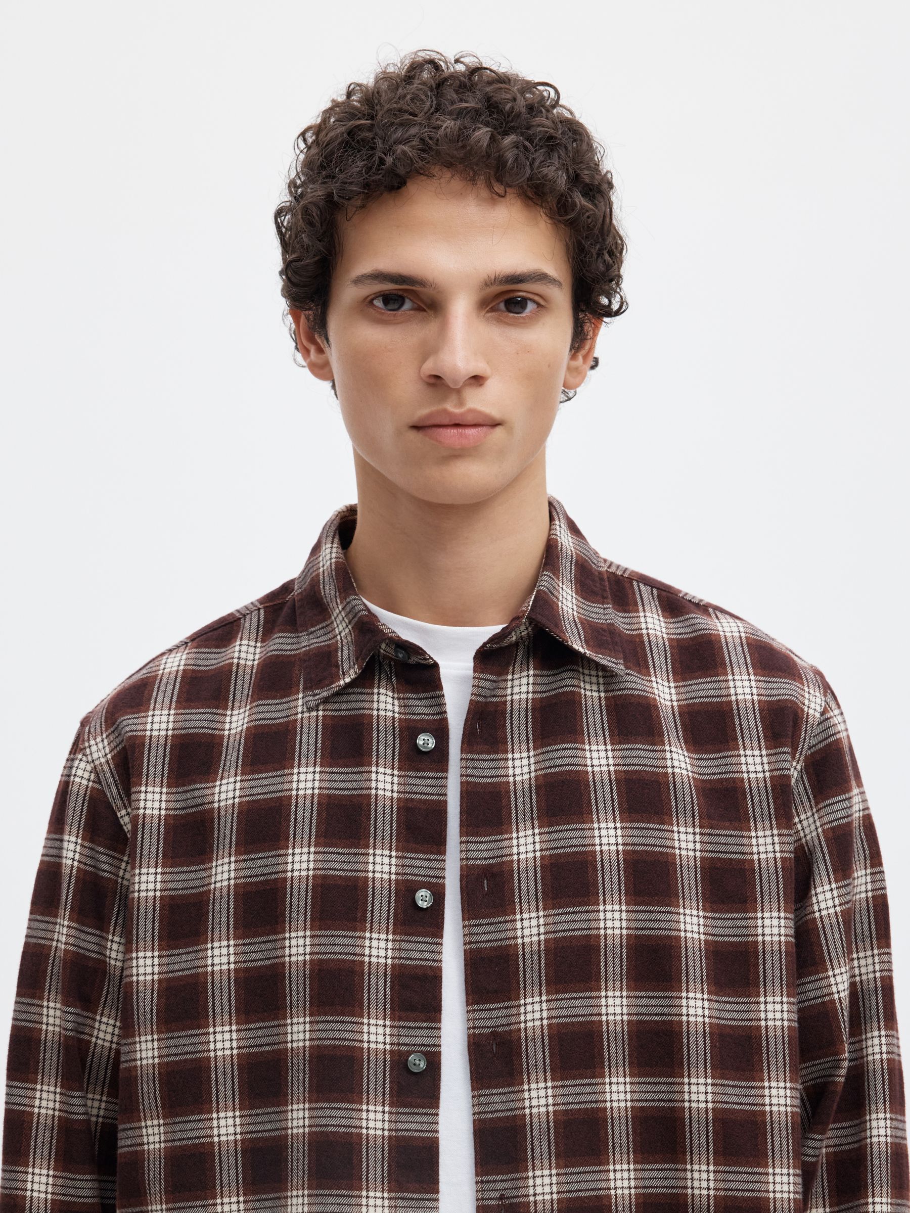 BRUSHED ORGANIC COTTON LONG SLEEVED SHIRT