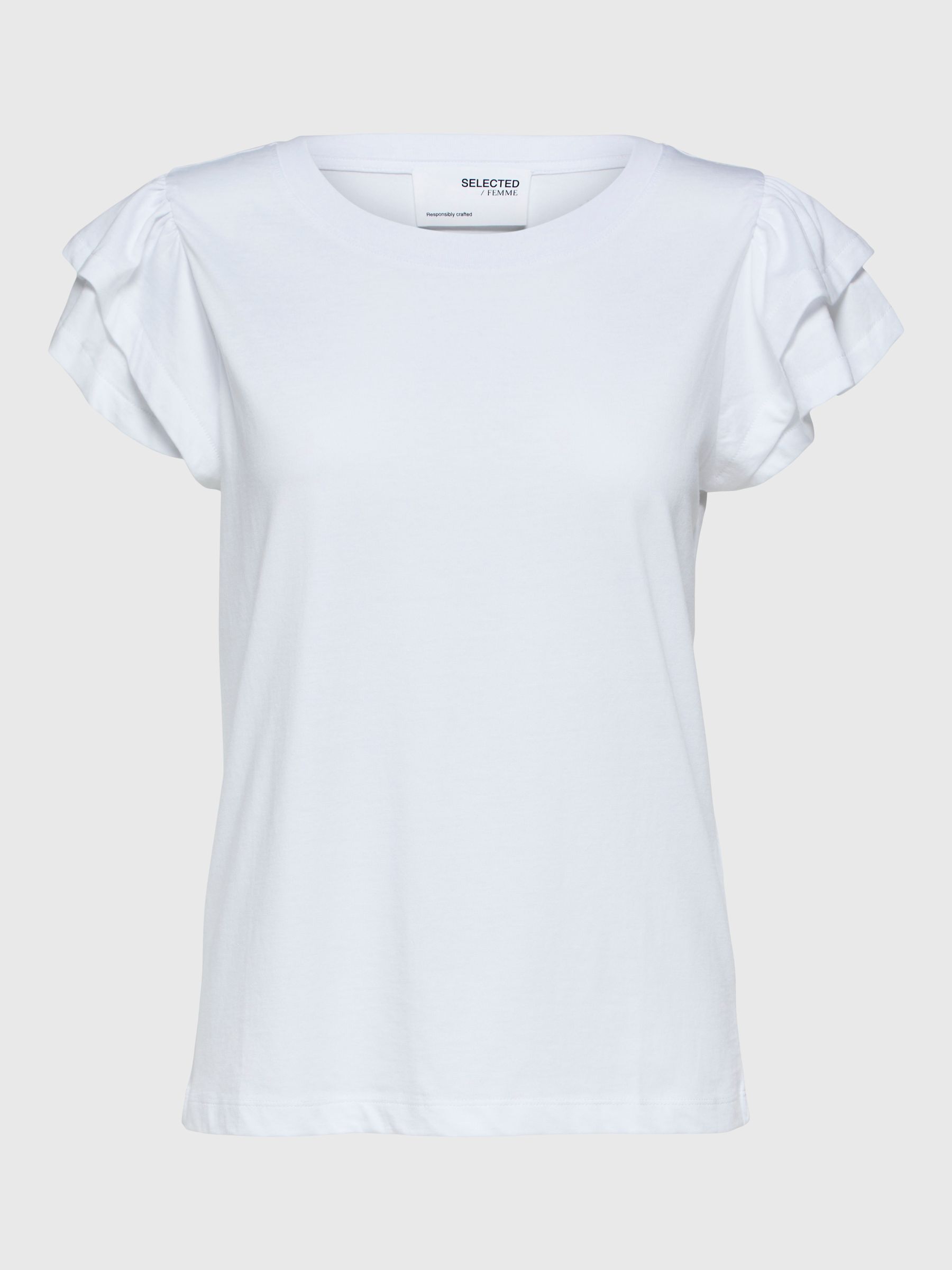 EN COTON À VOLANTS T-SHIRT