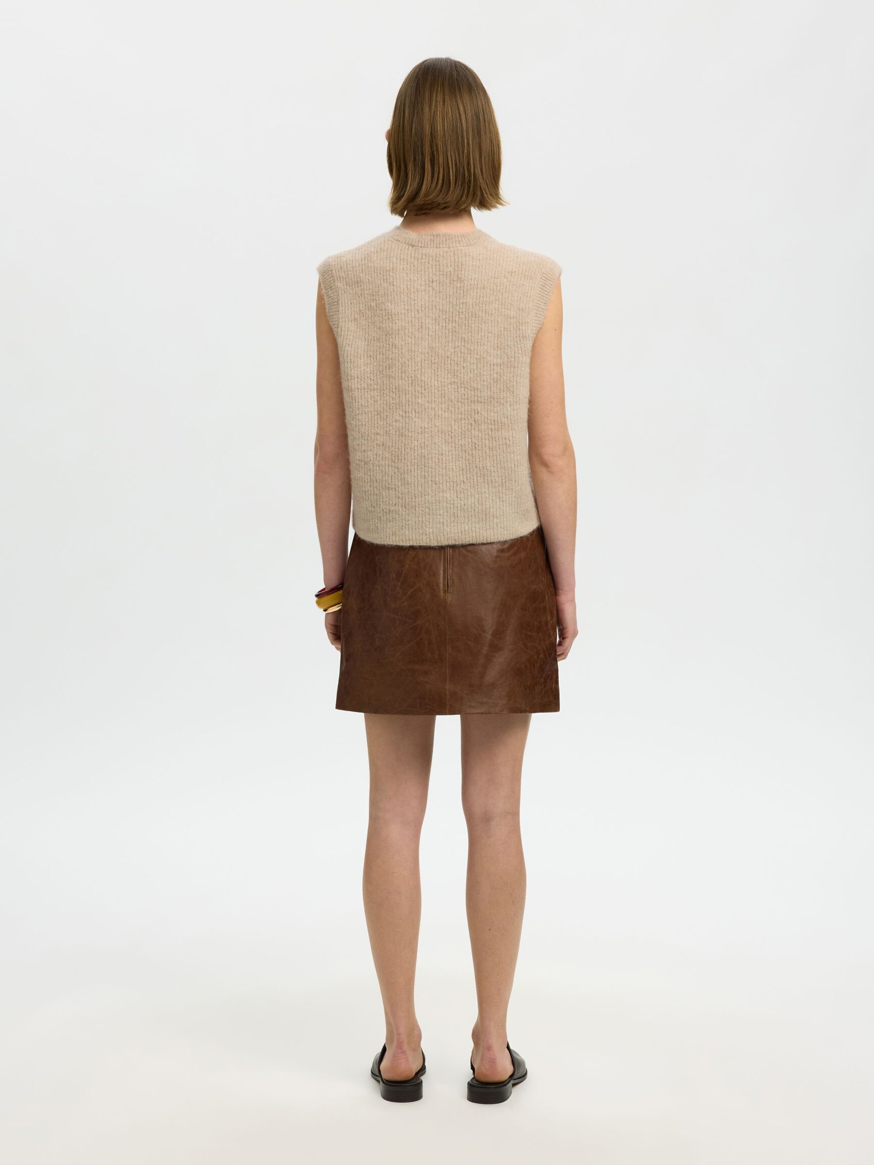 WOOL BLEND KNITTED VEST