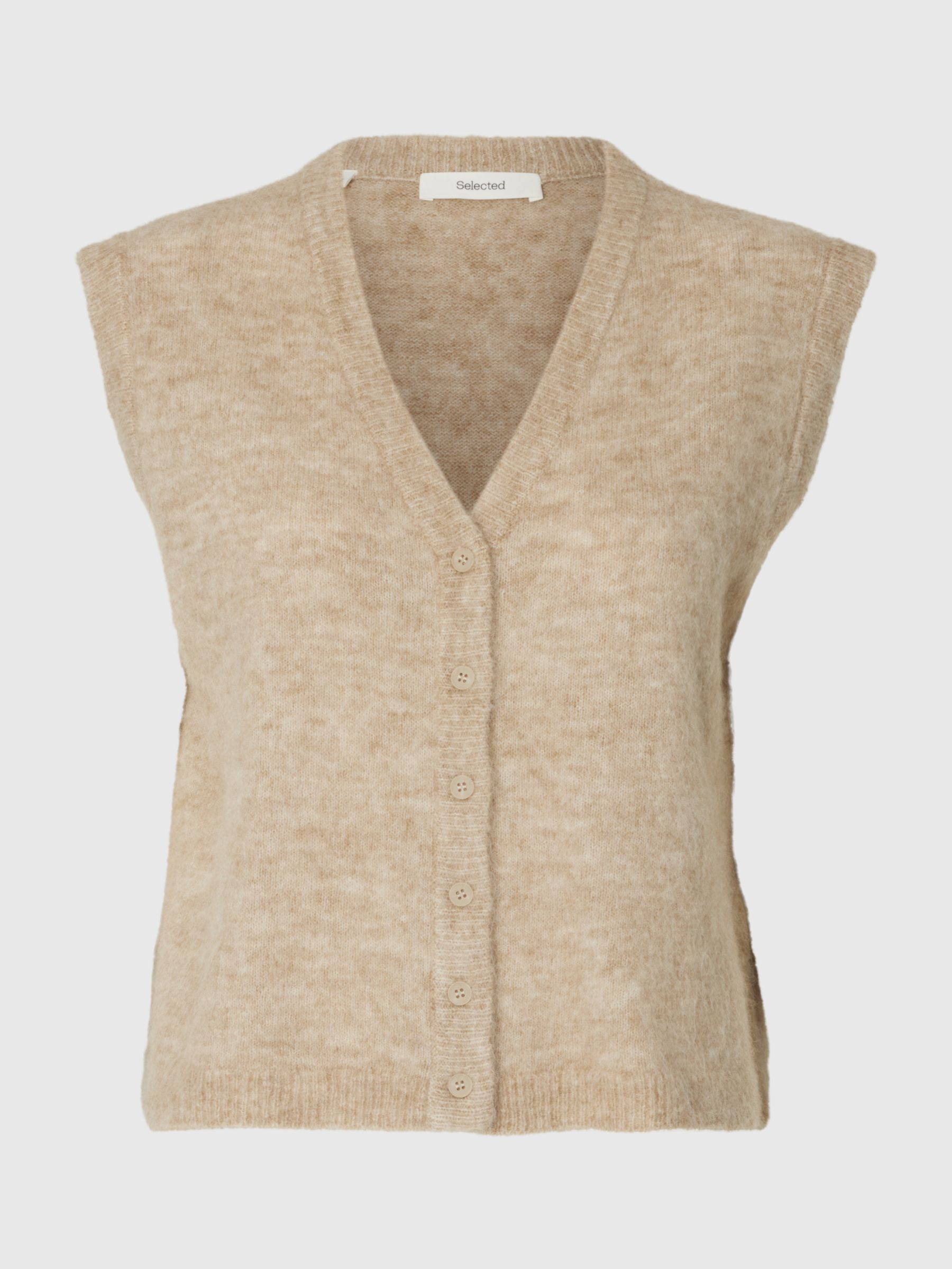 WOOL BLEND KNITTED VEST