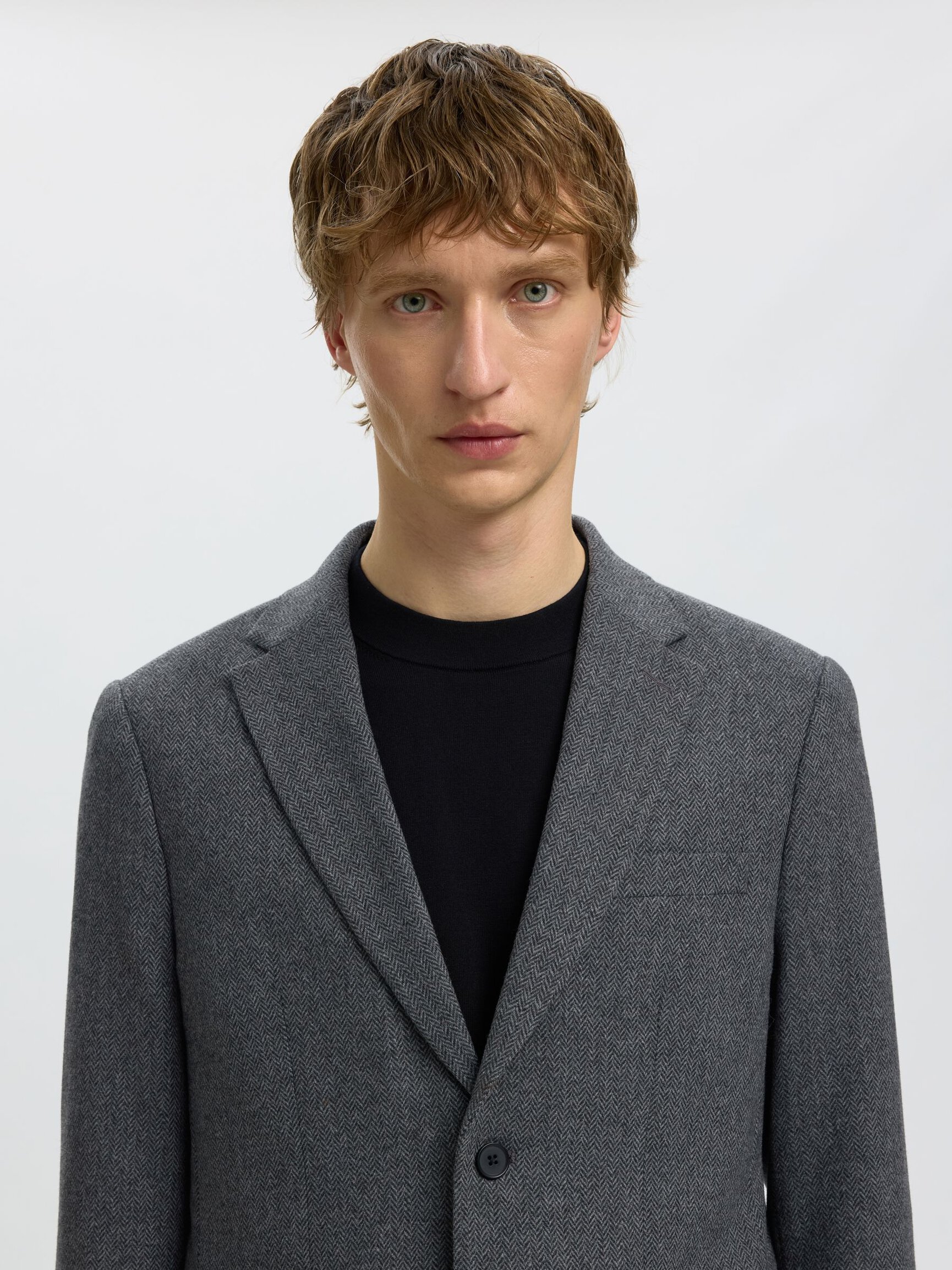 KARIERTER WOLLGEMISCH BLAZER