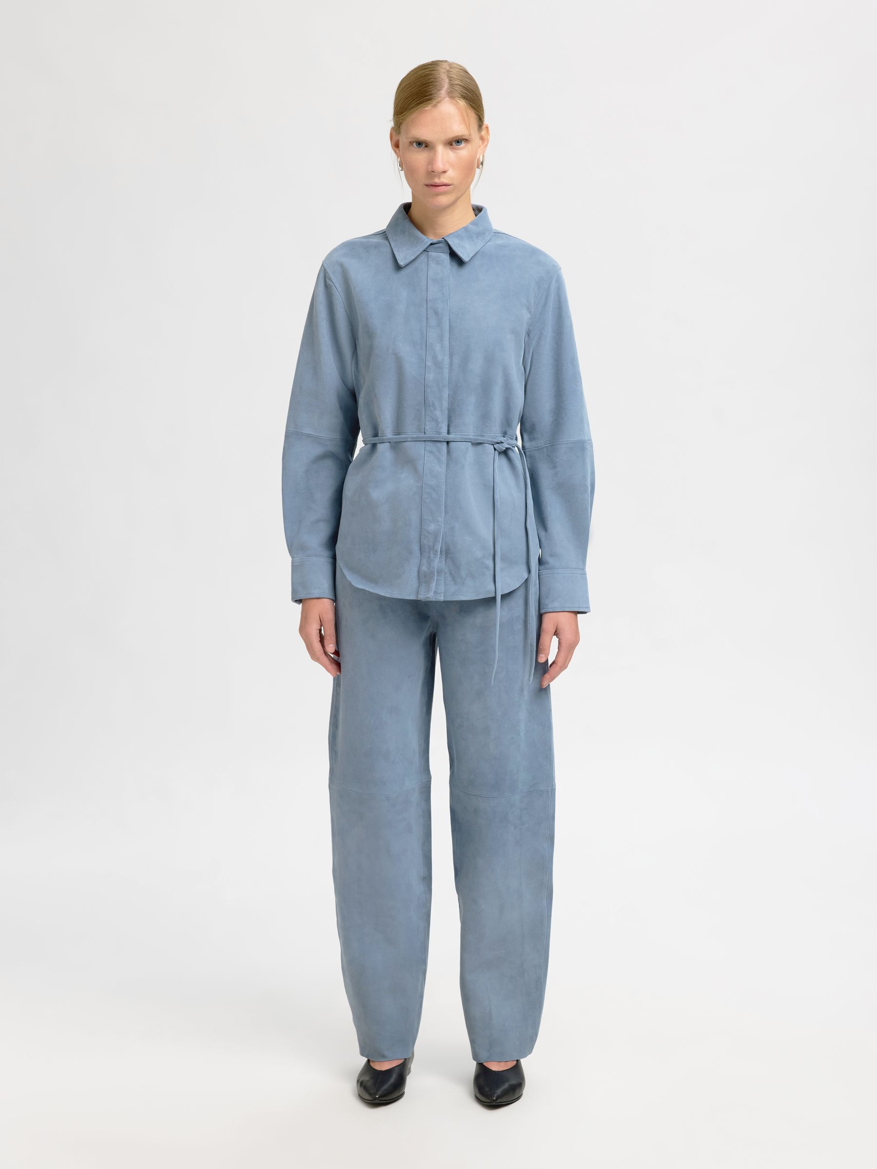 SUEDE LONG SLEEVED SHIRT