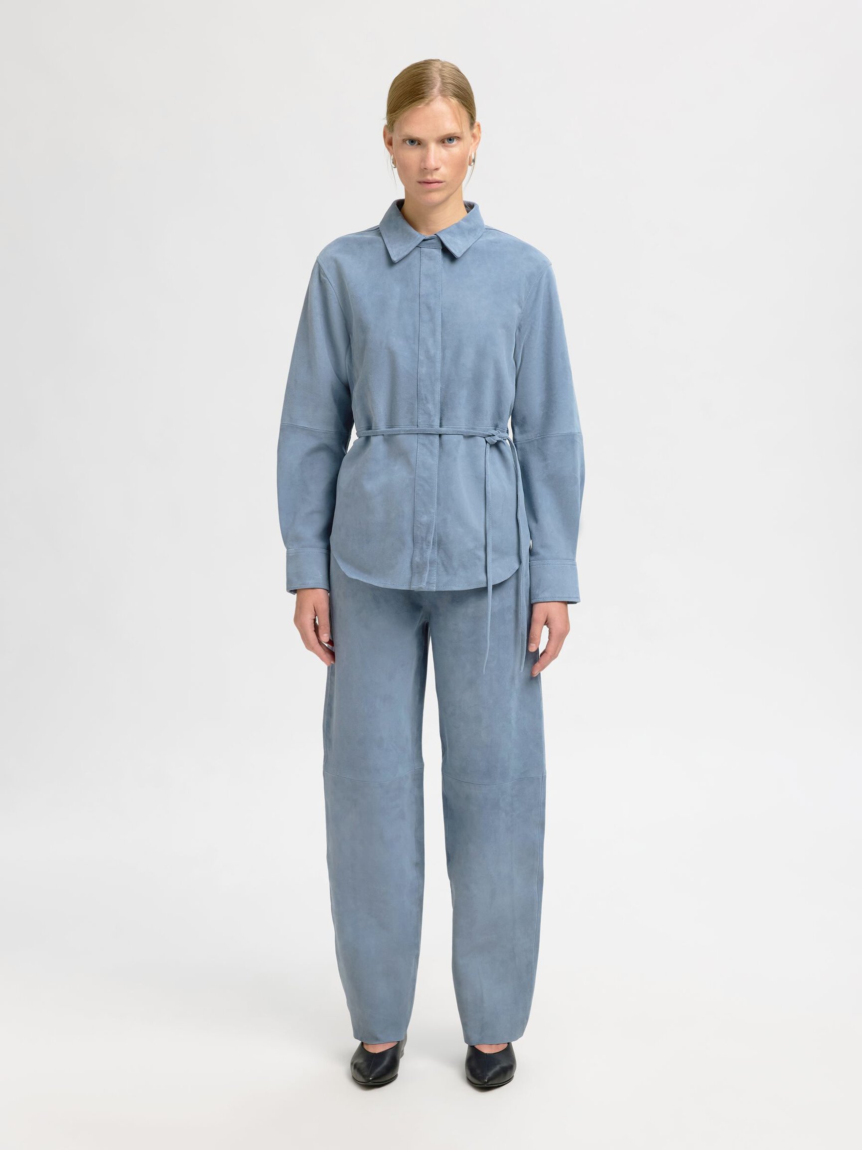 SUEDE LONG SLEEVED SHIRT