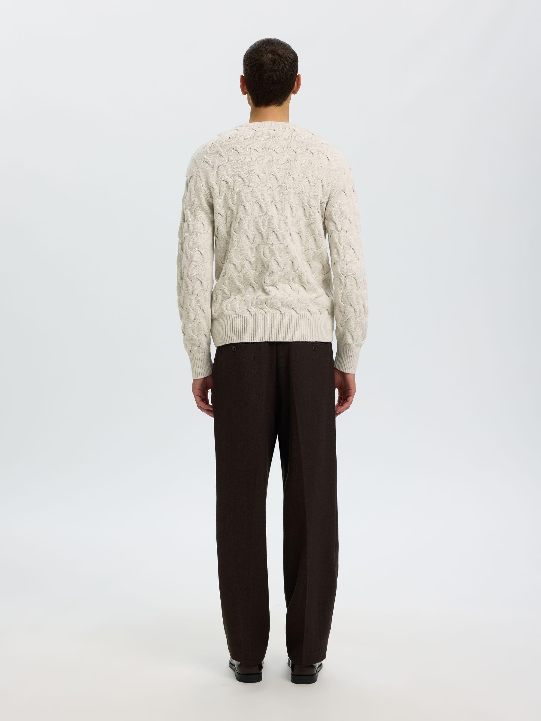 CABLE KNIT CREWNECK JUMPER