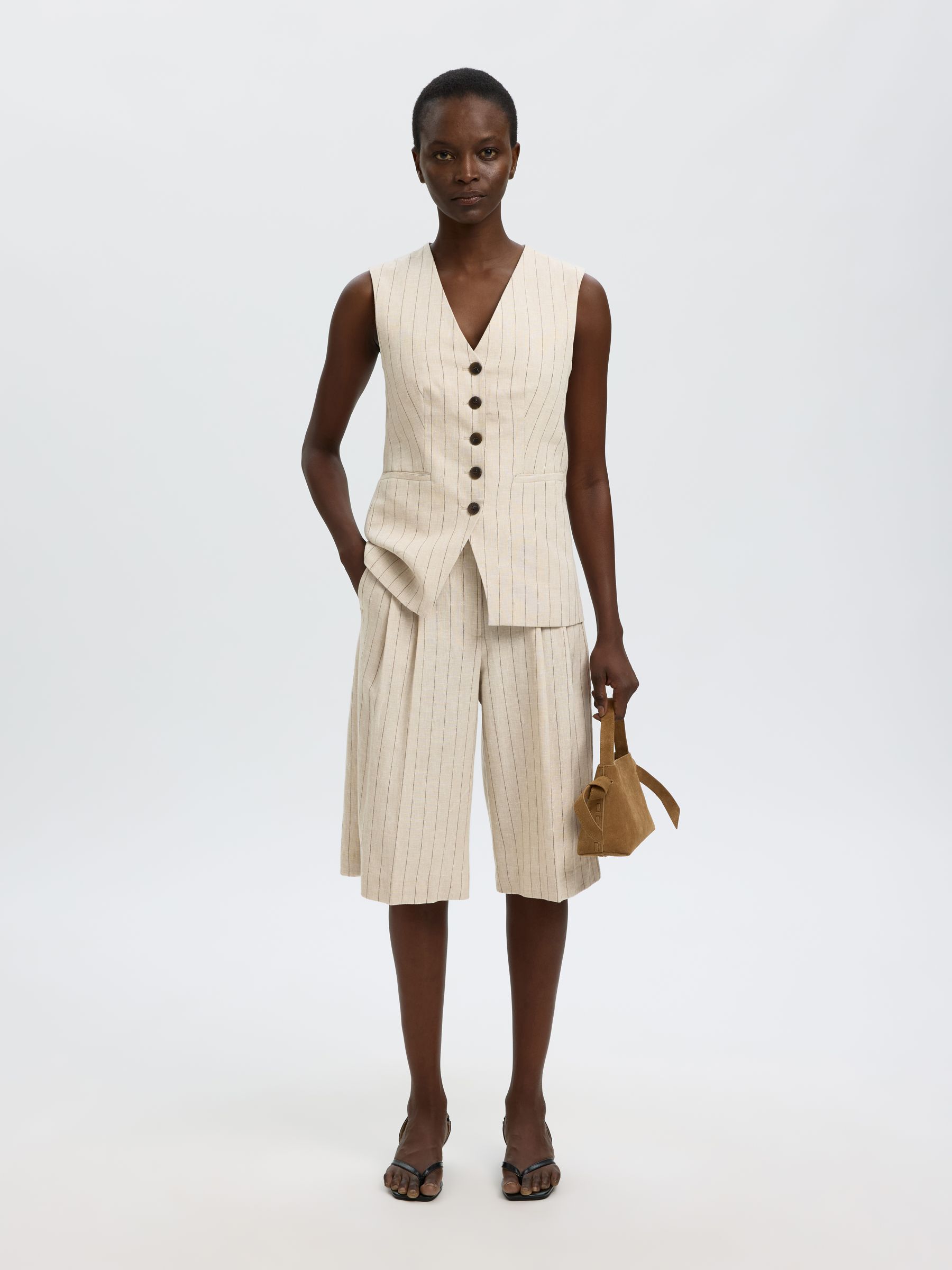 LINEN BLEND VEST