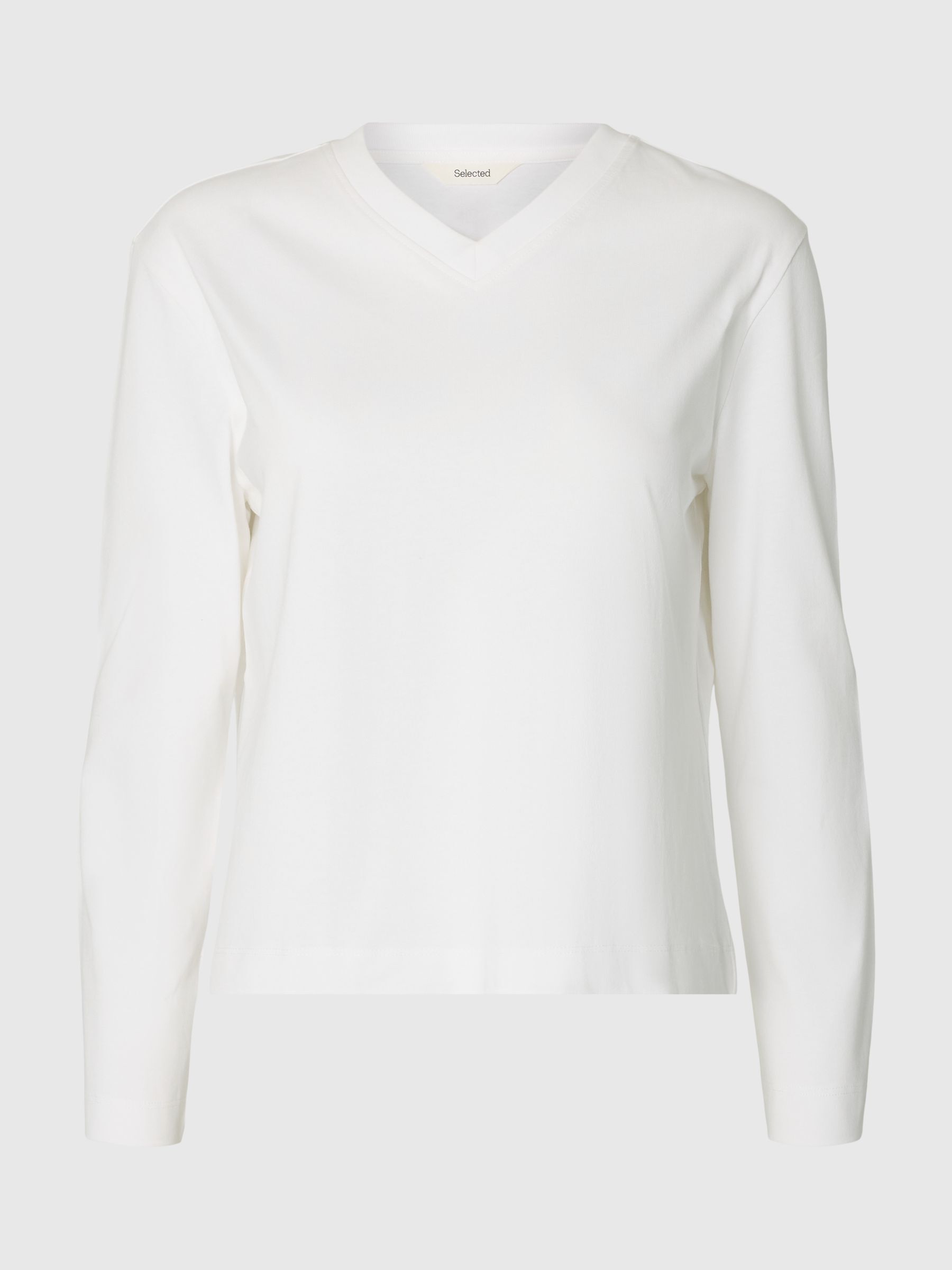 V-HALS T-SHIRT MET LANGE MOUWEN