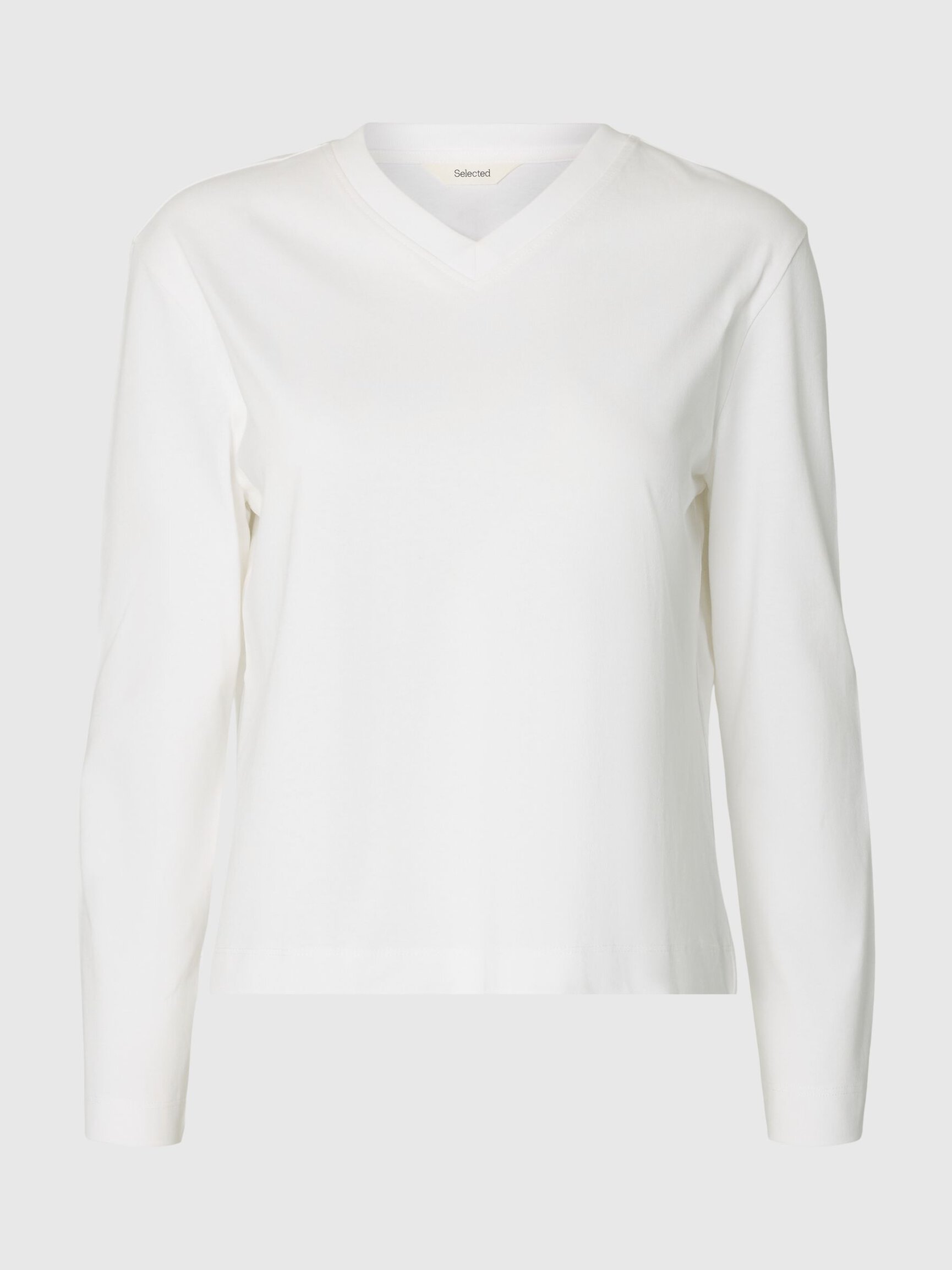 V-HALS T-SHIRT MET LANGE MOUWEN