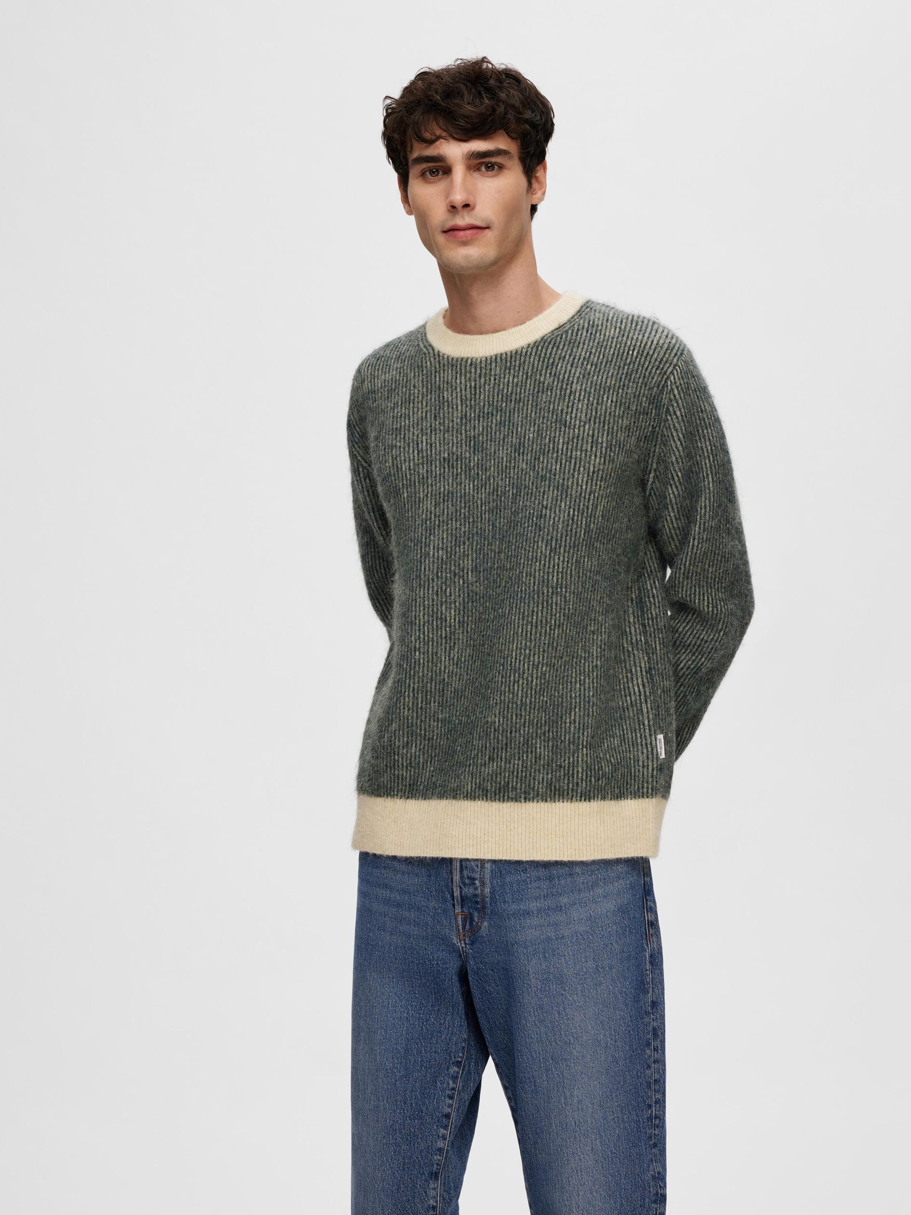 LANGERMET STRIKKET PULLOVER