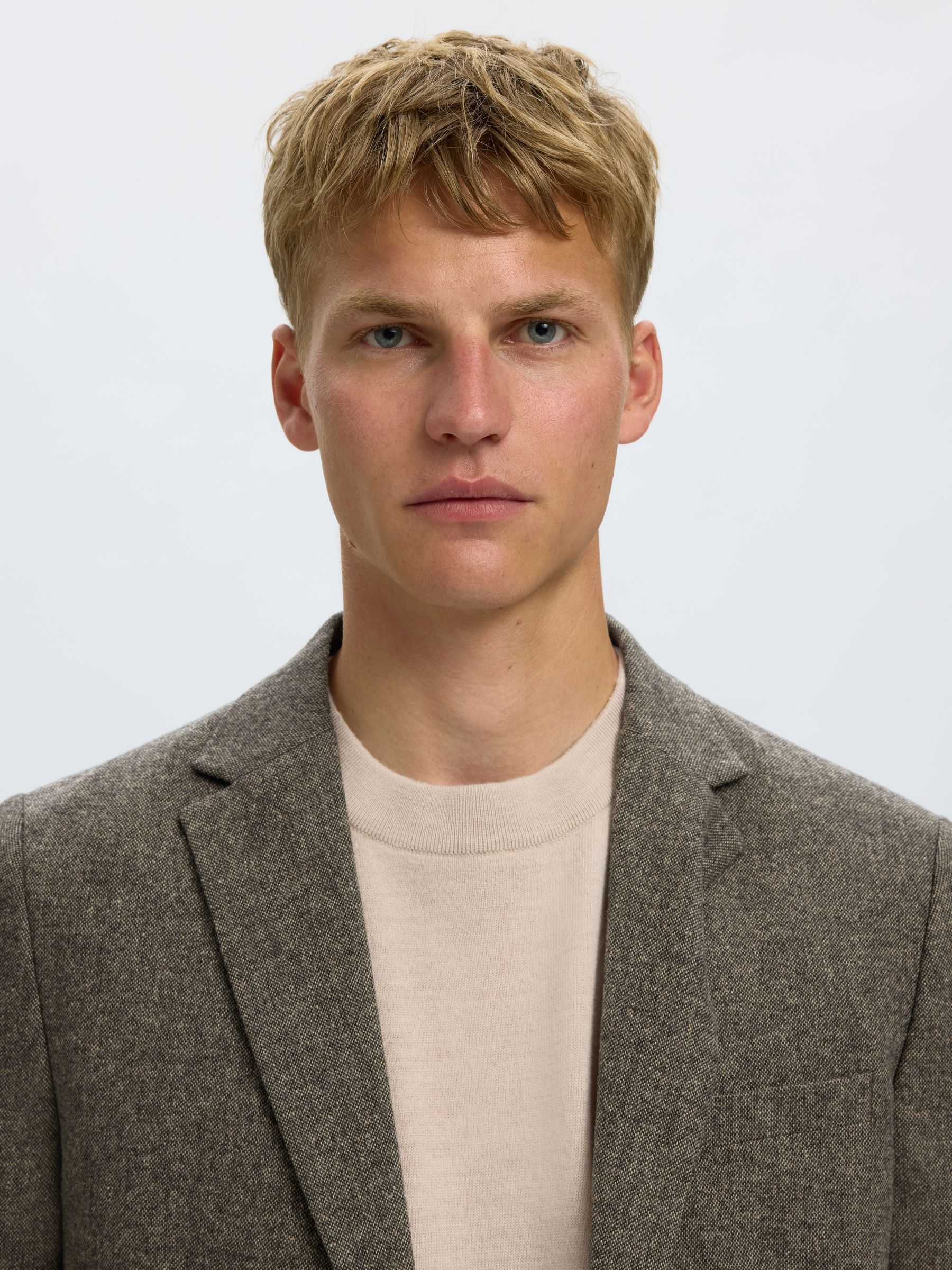 KARIERTER WOLLGEMISCH BLAZER
