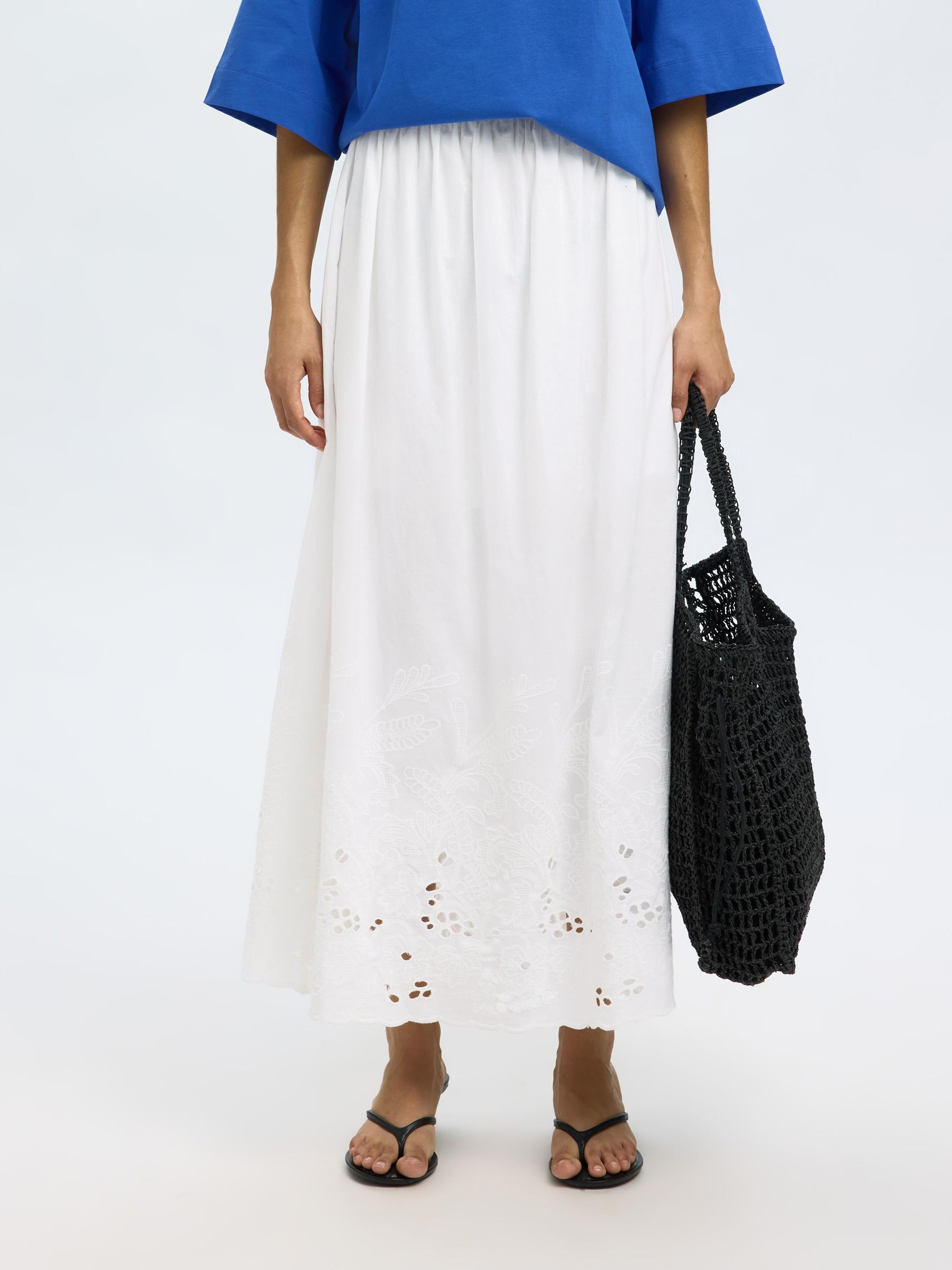 BRODERIE ANGLAISE MAXI SKIRT