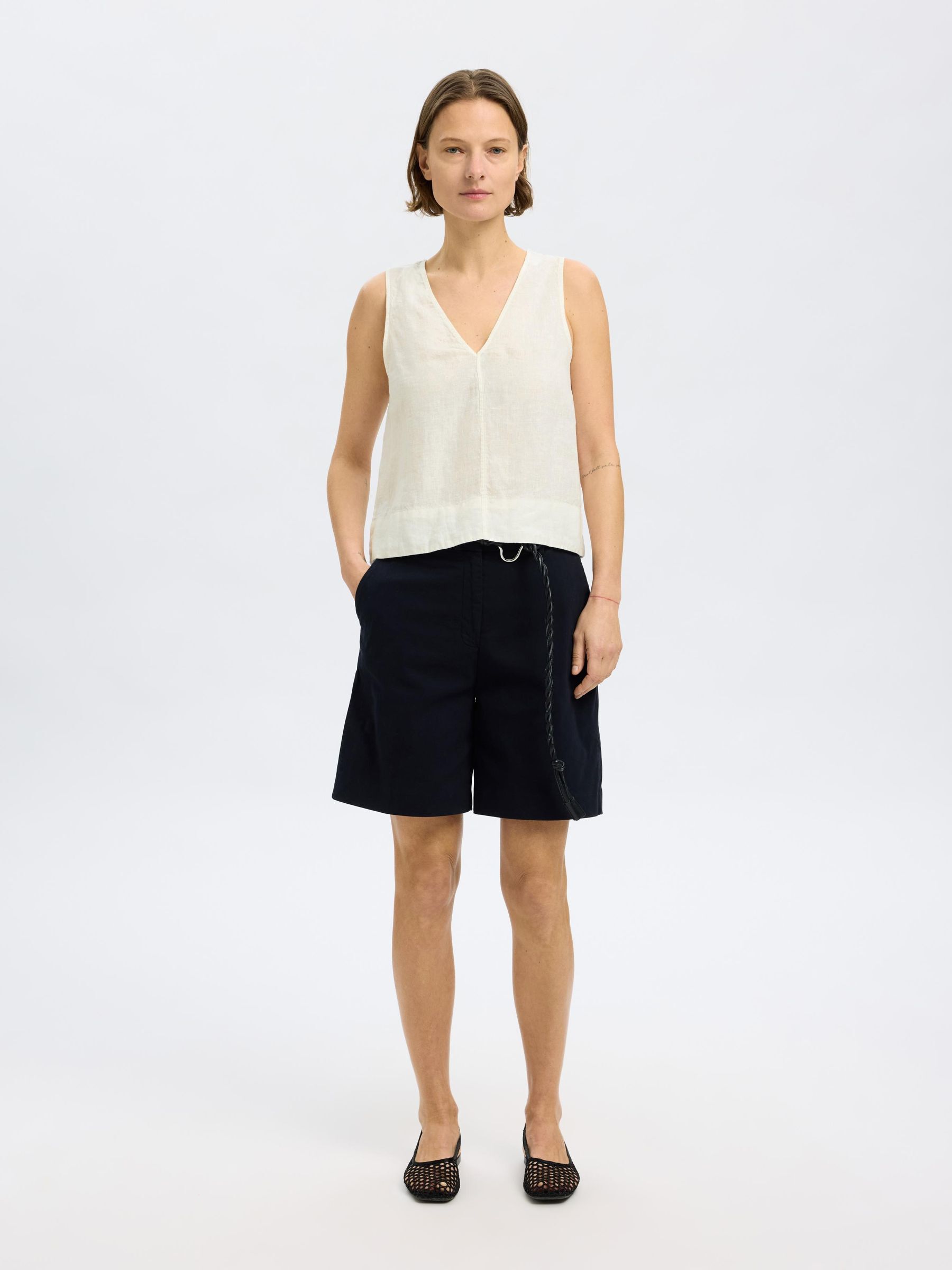 100% LINEN REVERSIBLE TOP