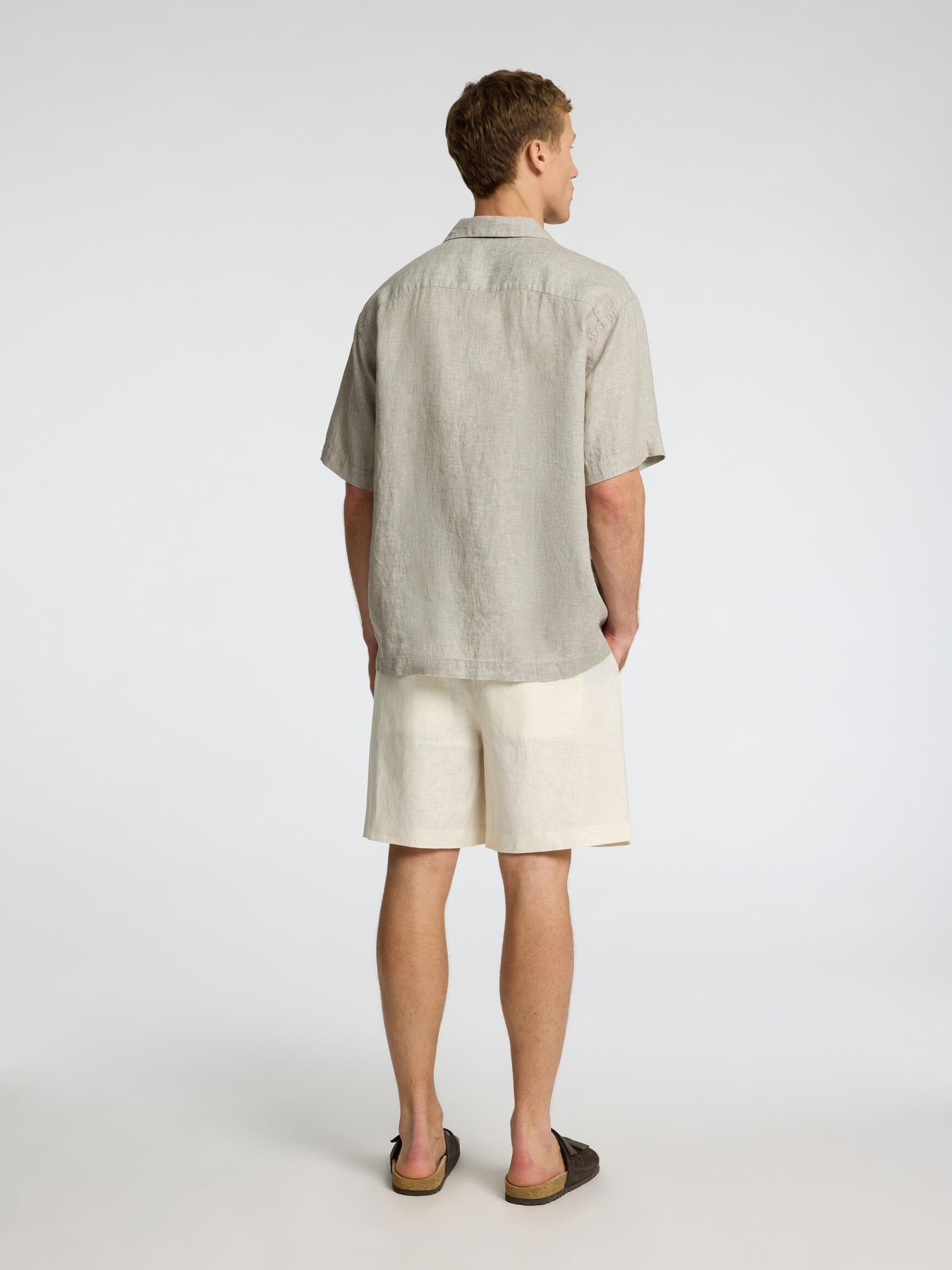 100% LINEN SHORT SLEEVED SHIRT