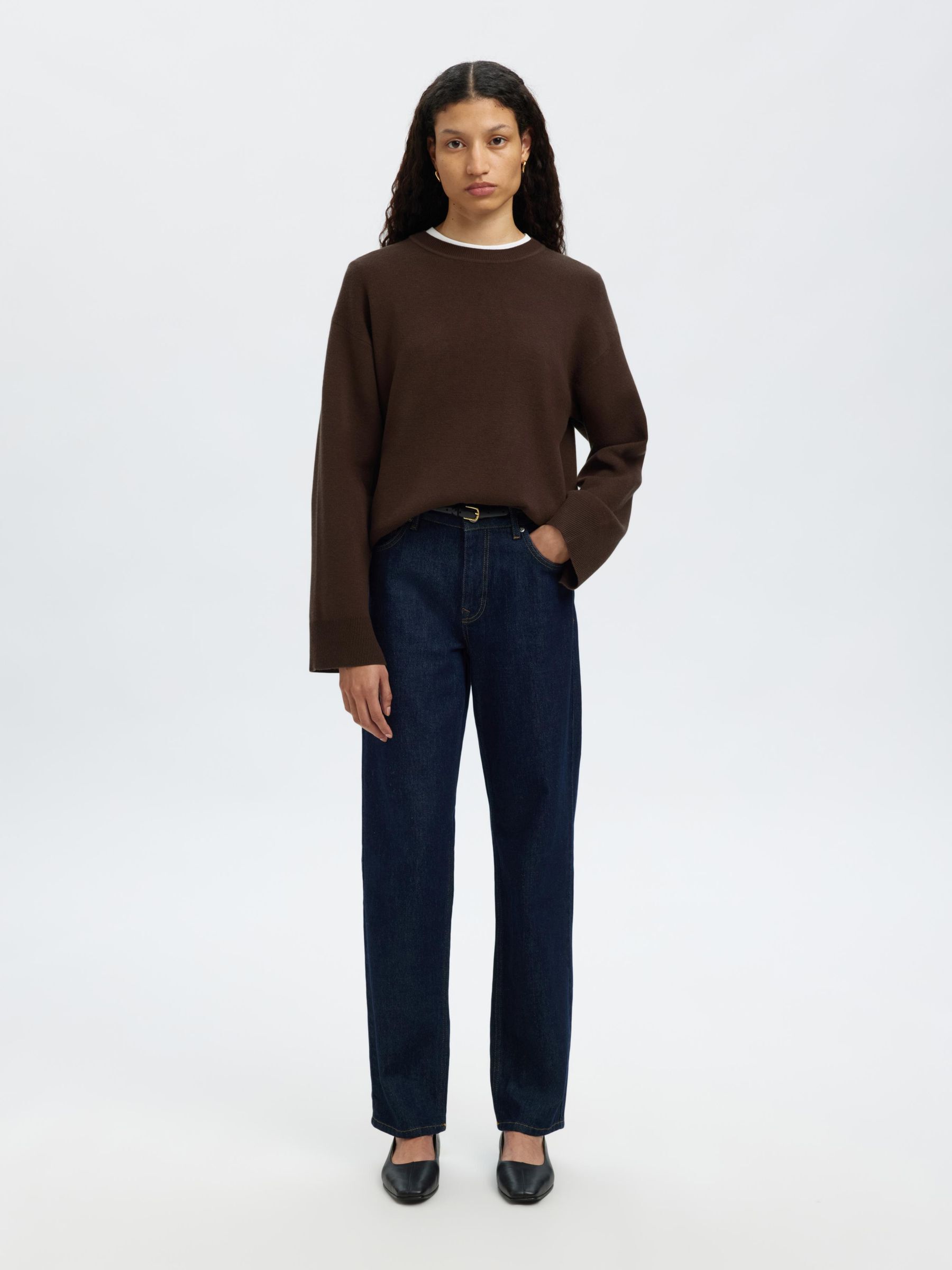 VISCOSE BLEND KNITTED JUMPER