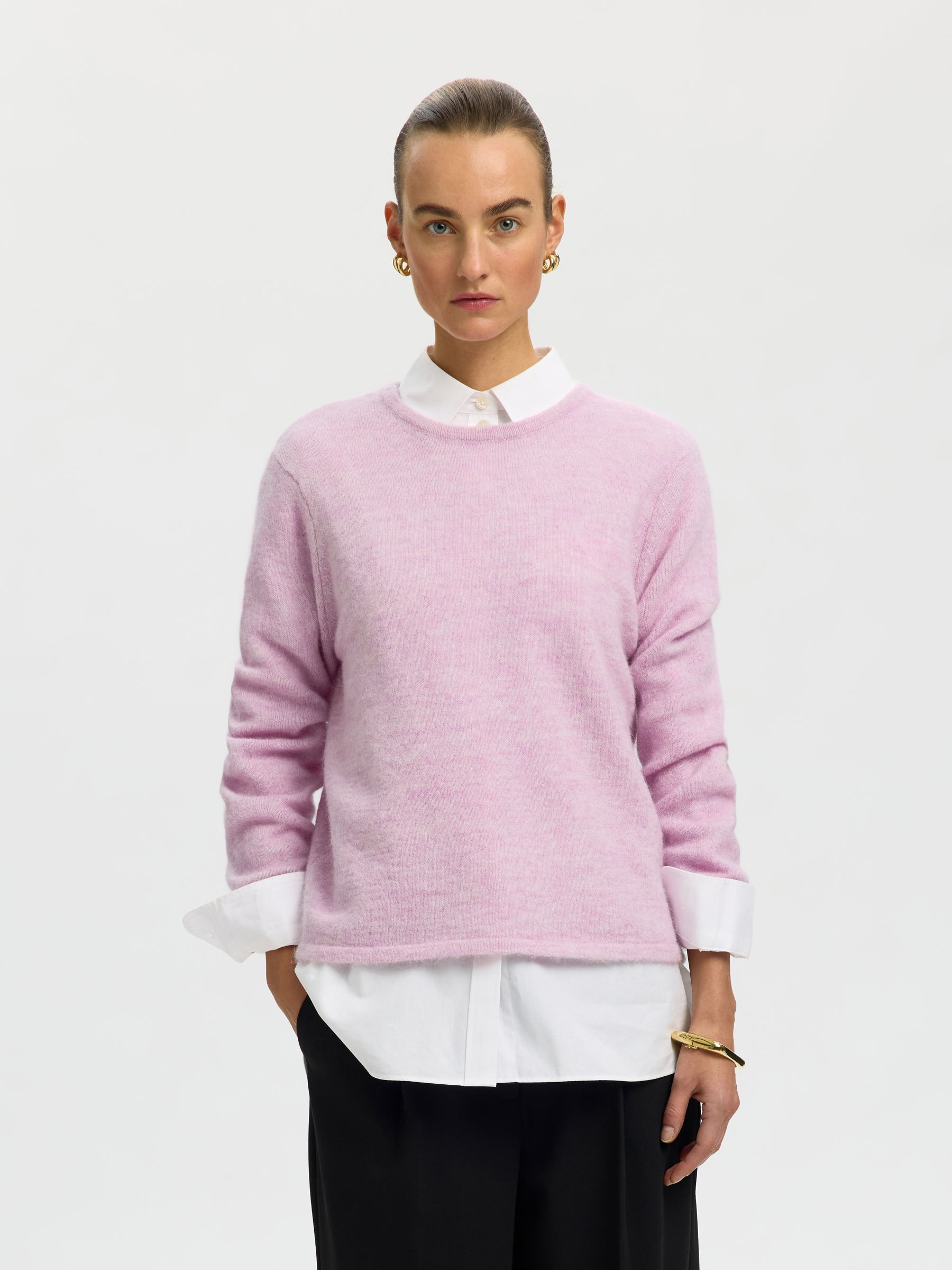 WOOL BLEND KNITTED PULLOVER