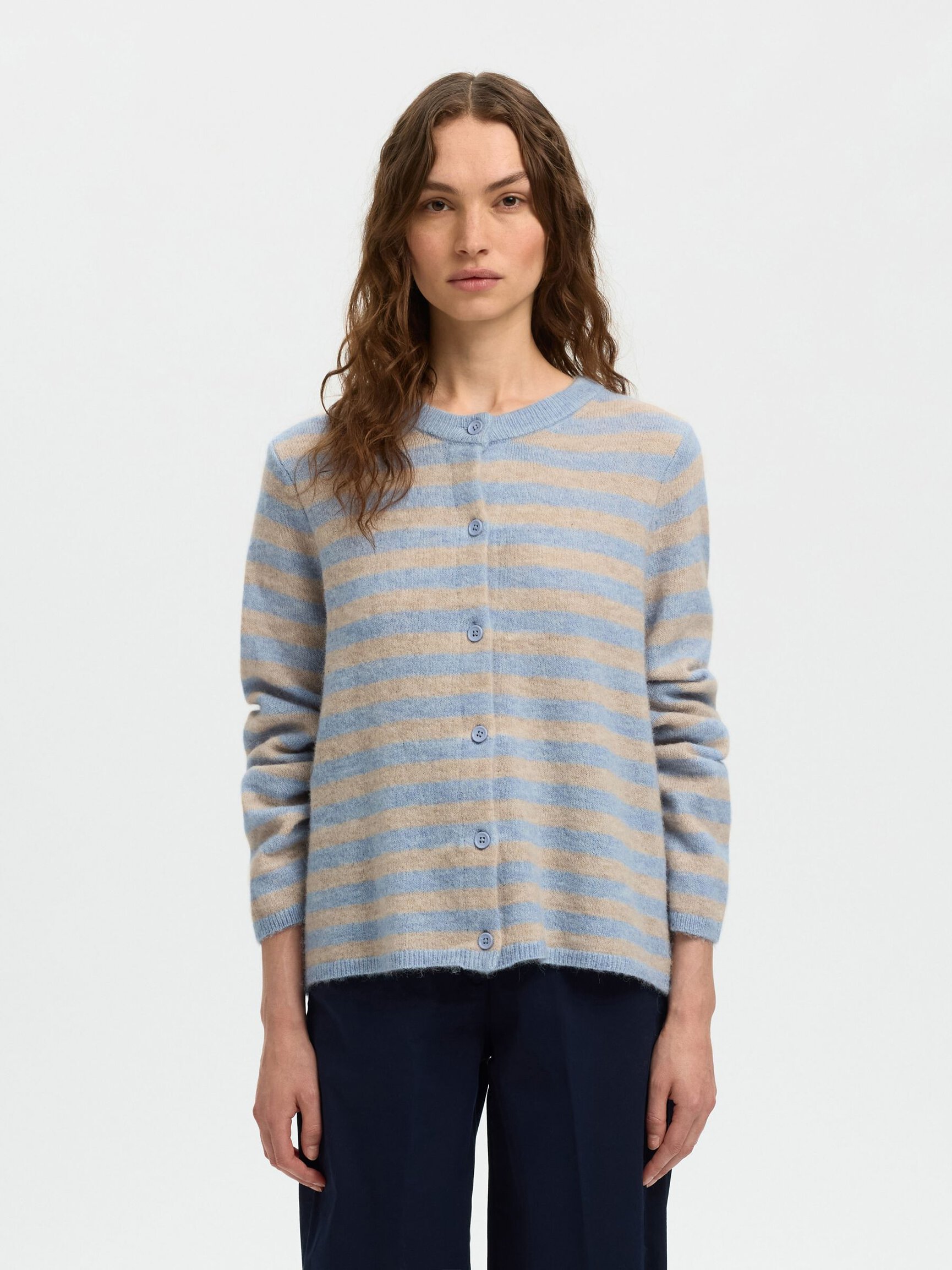 ULDBLANDING STRIKKET CARDIGAN
