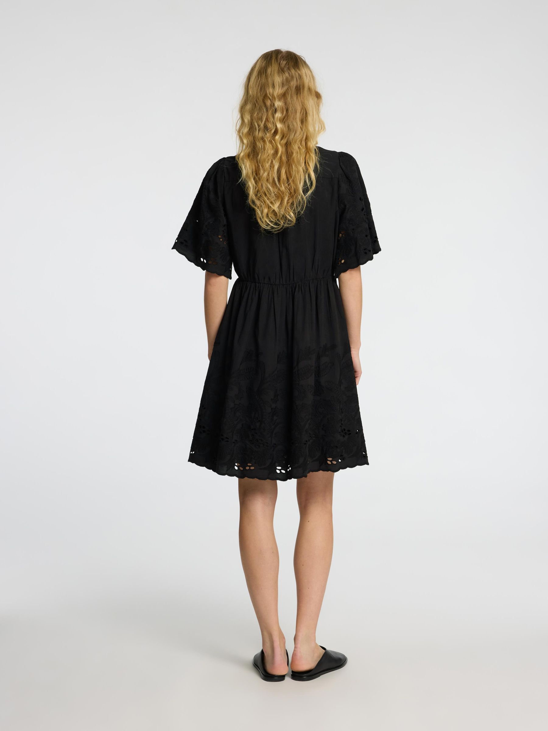 EMBROIDERED MINI DRESS