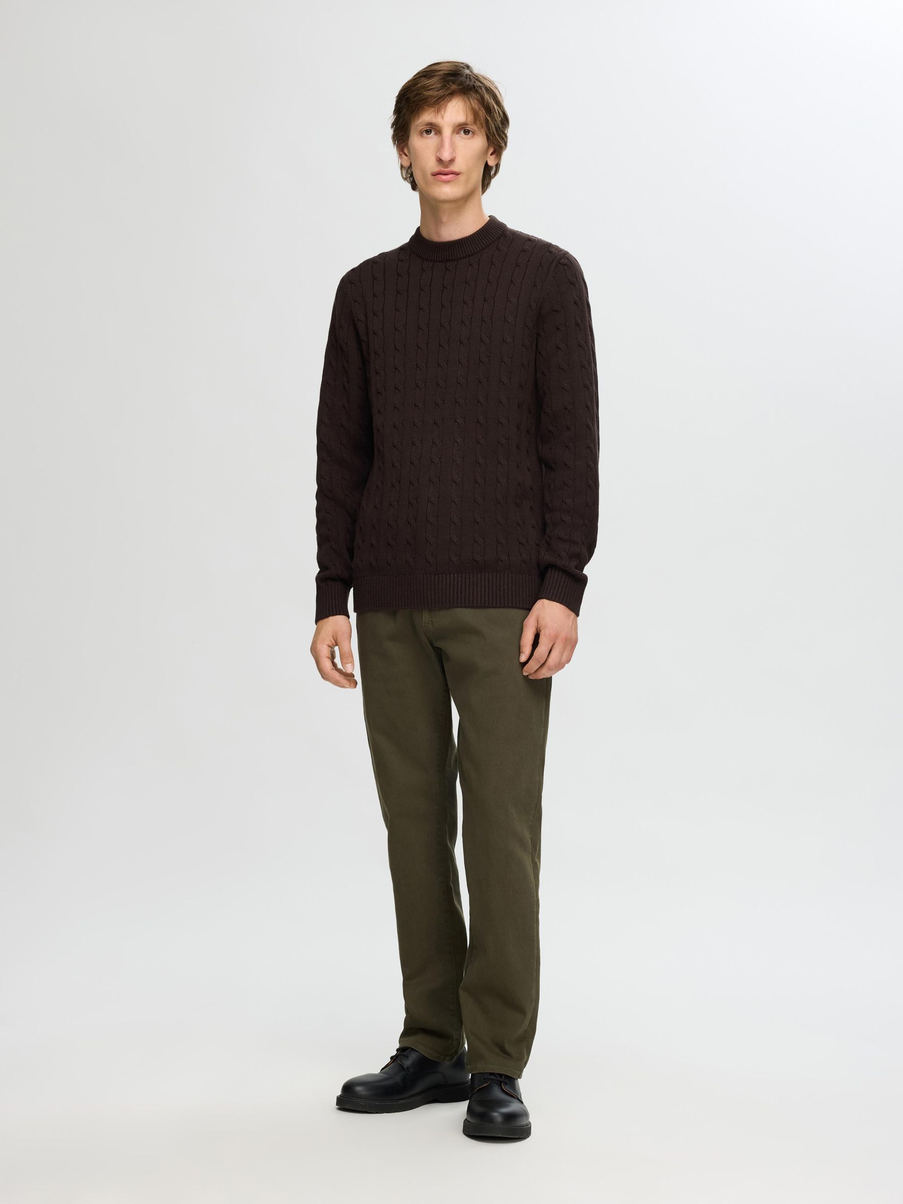 CABLE KNIT KNITTED JUMPER