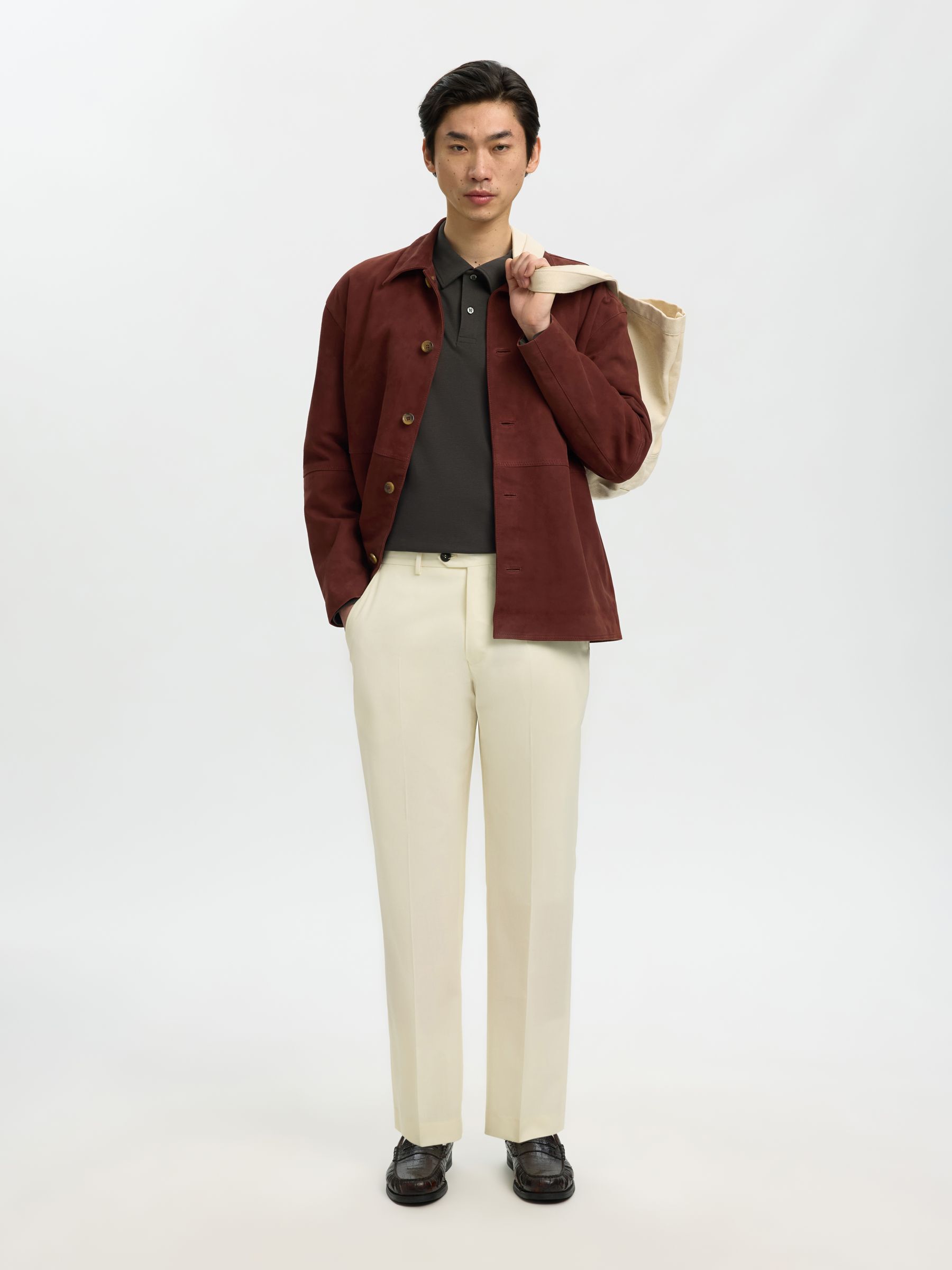 100% SUEDE OVERSHIRT