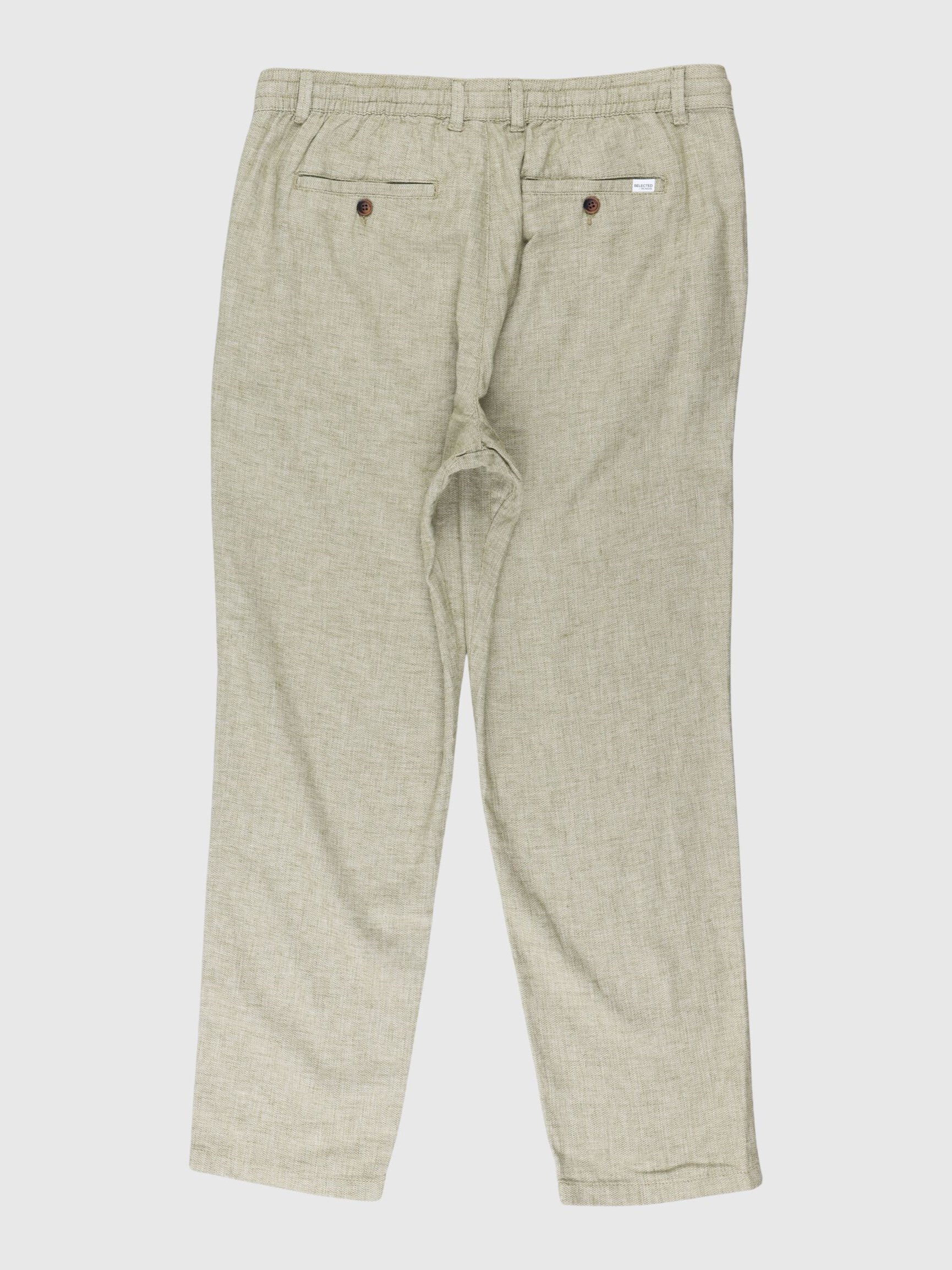 SLIM TAPERED LINNENMIX BROEK