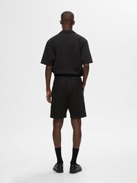 WAFELTEXTUUR SHORTS, Black, highres