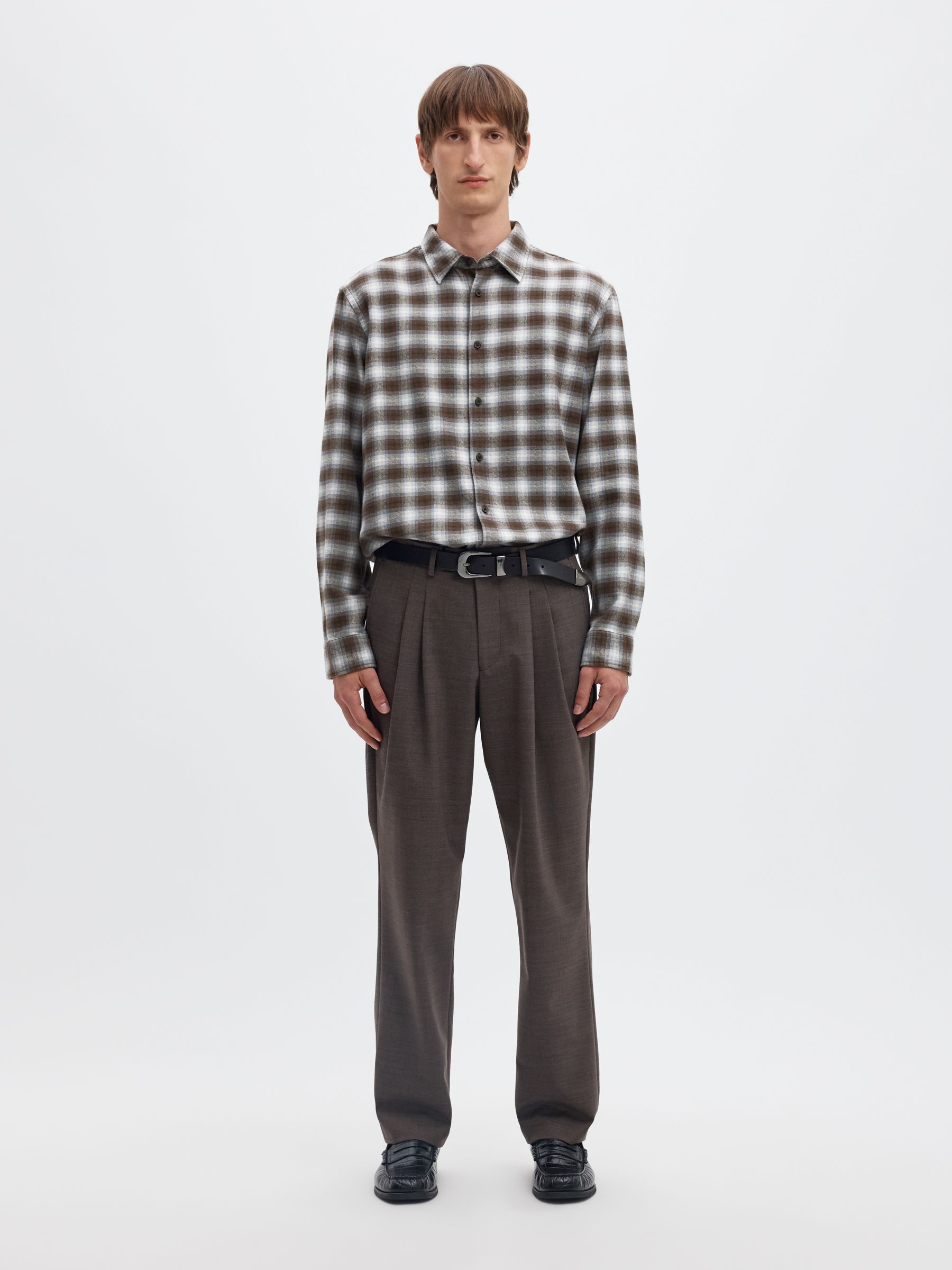 BRUSHED ORGANIC COTTON LONG SLEEVED SHIRT