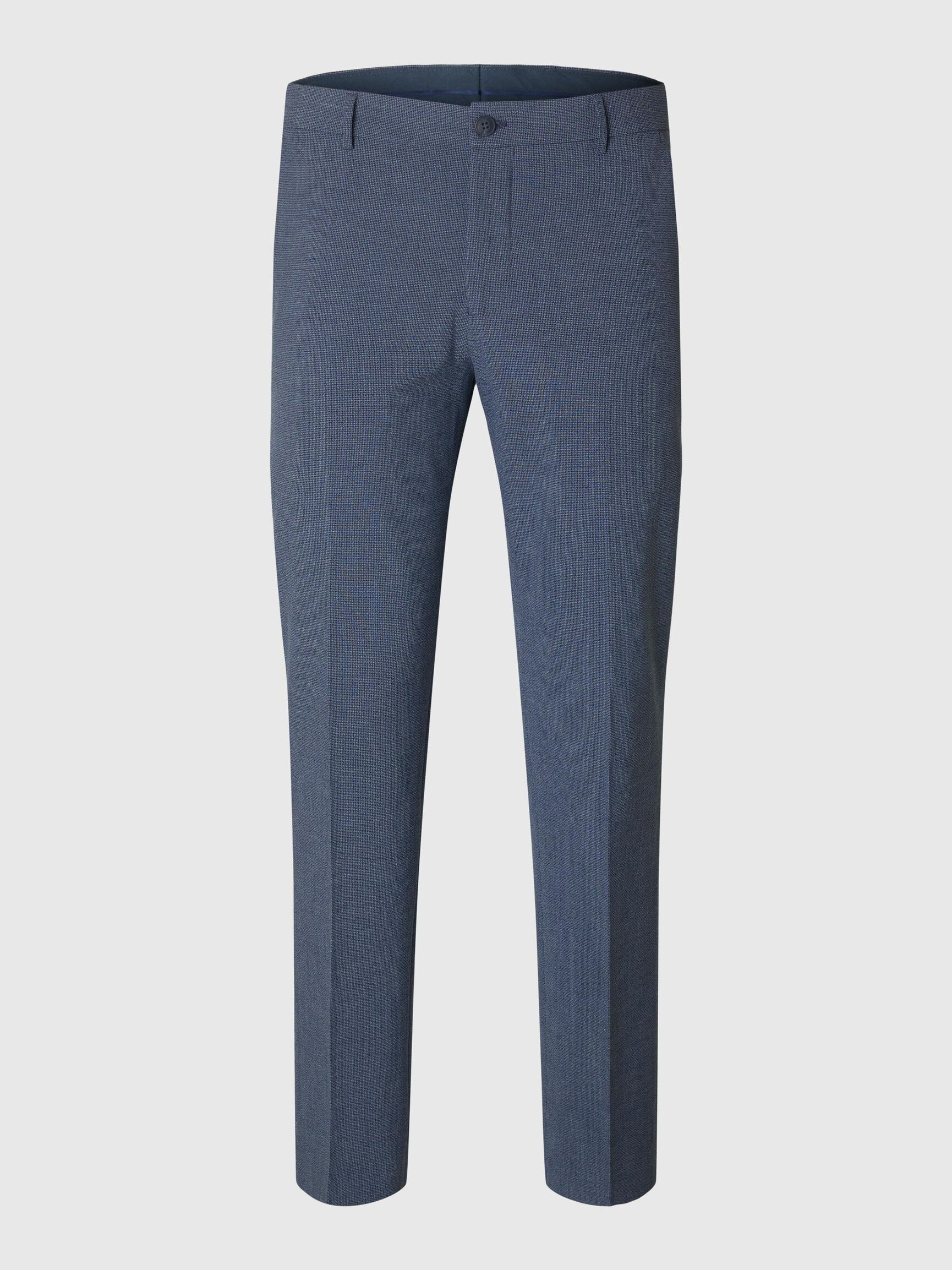 VISCOSE BLEND SLIM FIT SUIT TROUSERS