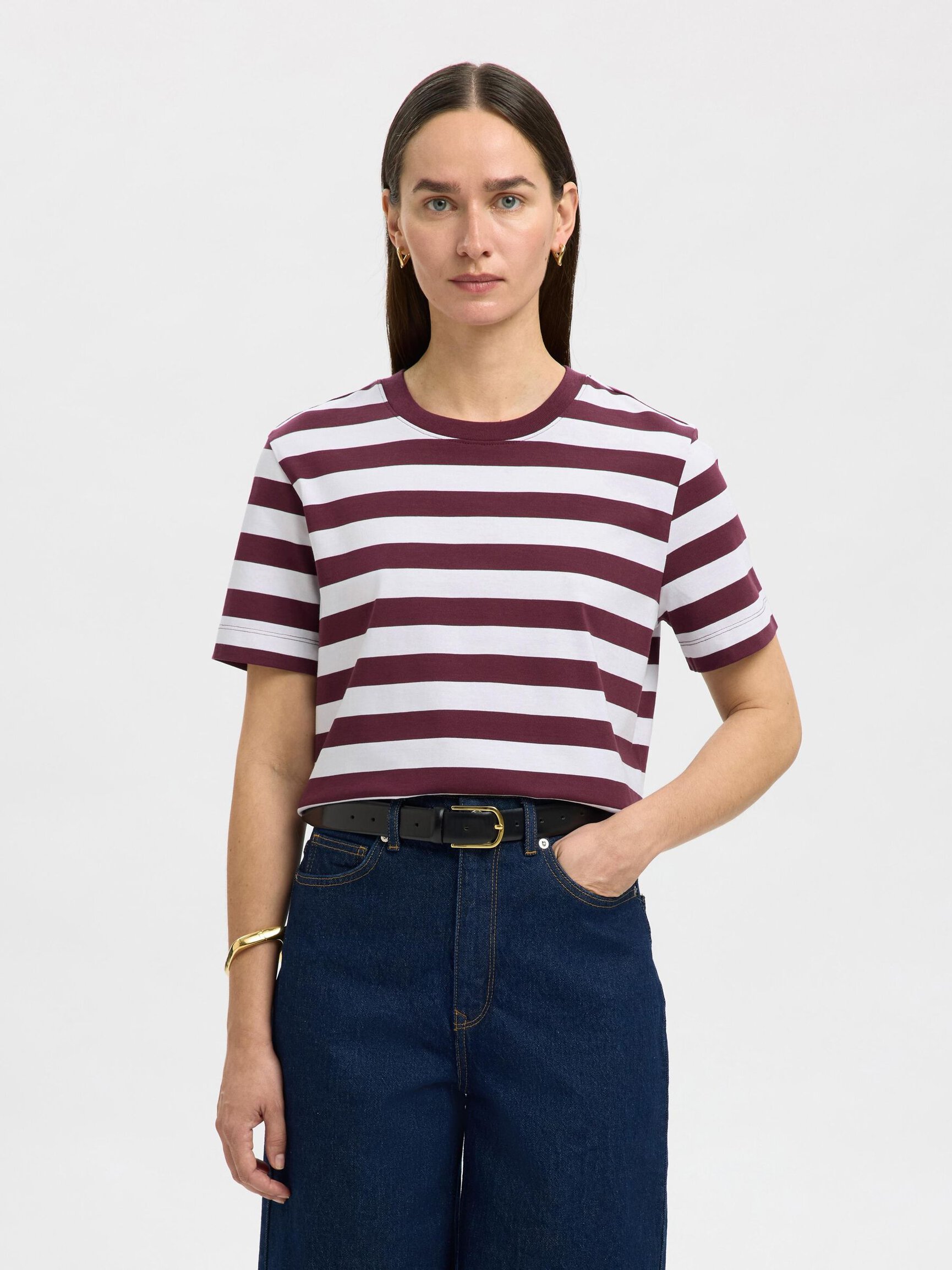 STRIPED BOXY FIT T-SHIRT