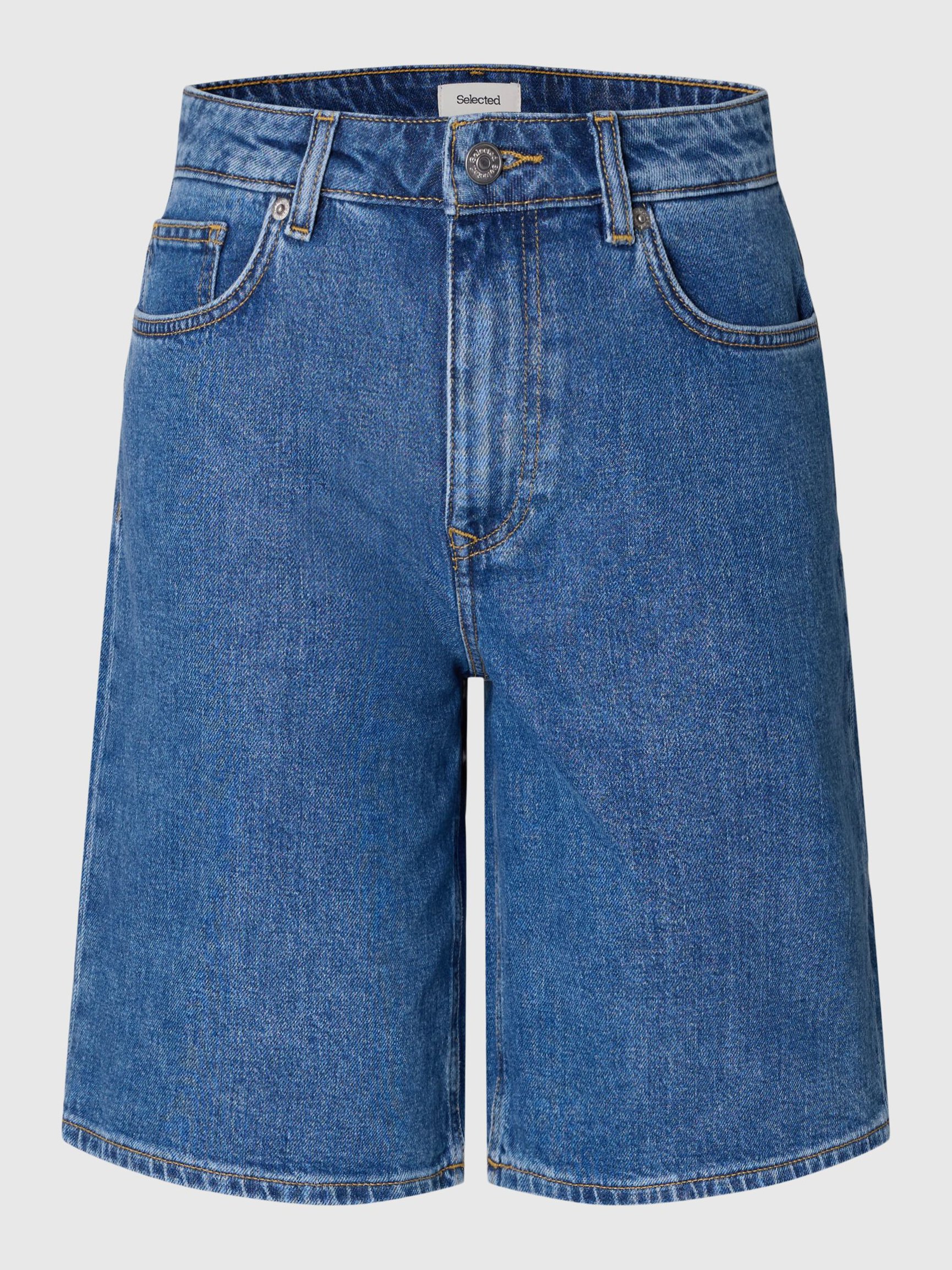 MID WASH DENIM SHORTS