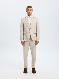 100% LINNEN BLAZER, Sand, highres