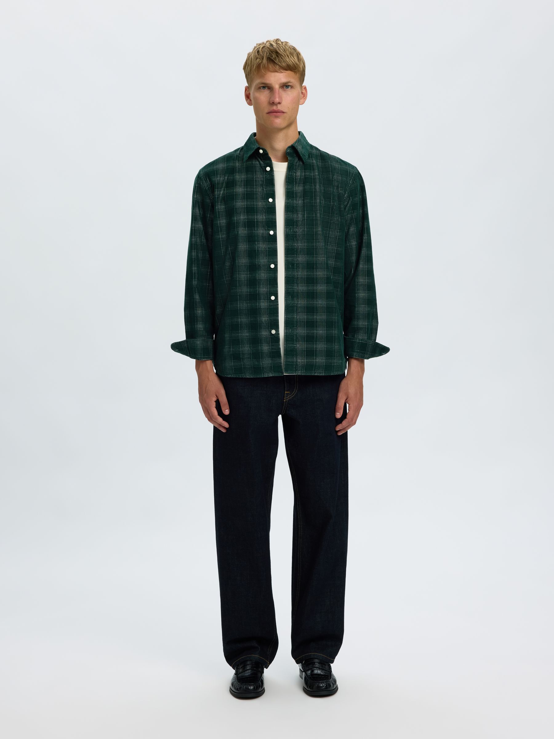 CHECKED CORDUROY SHIRT