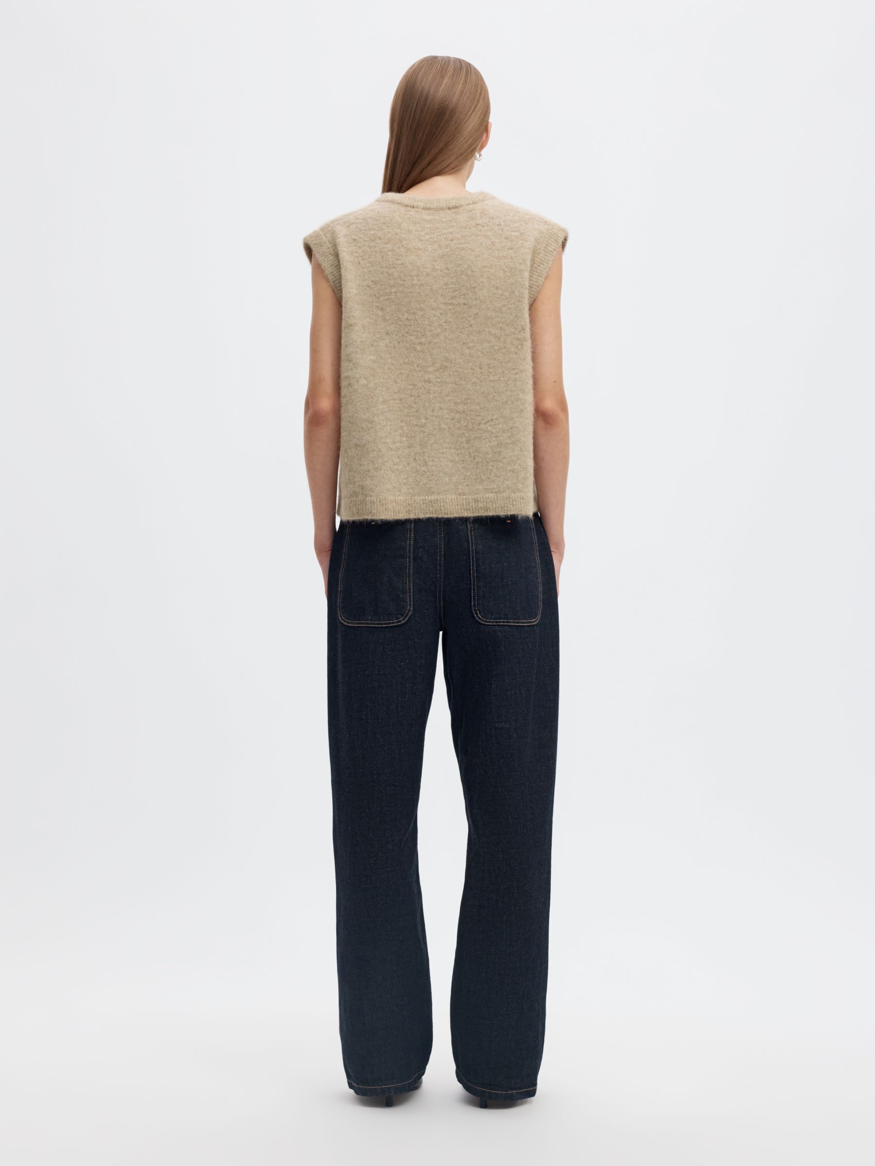 WOOL BLEND KNITTED VEST