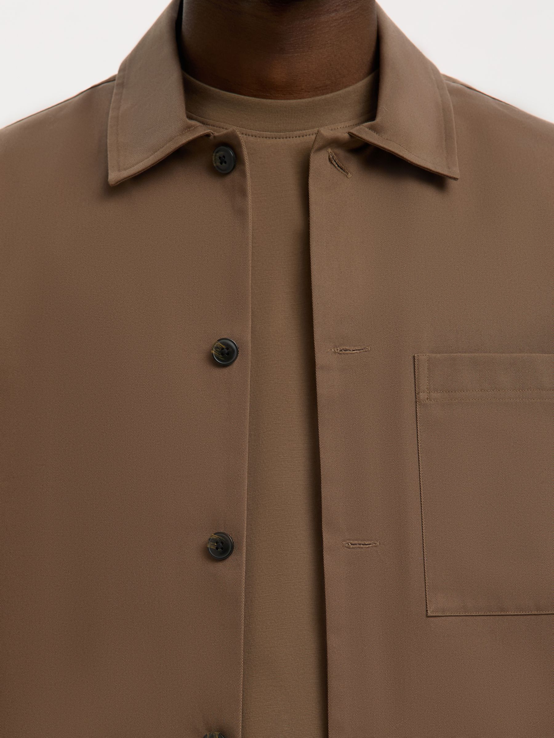 REGULAR FIT TWILL OVERSHIRT