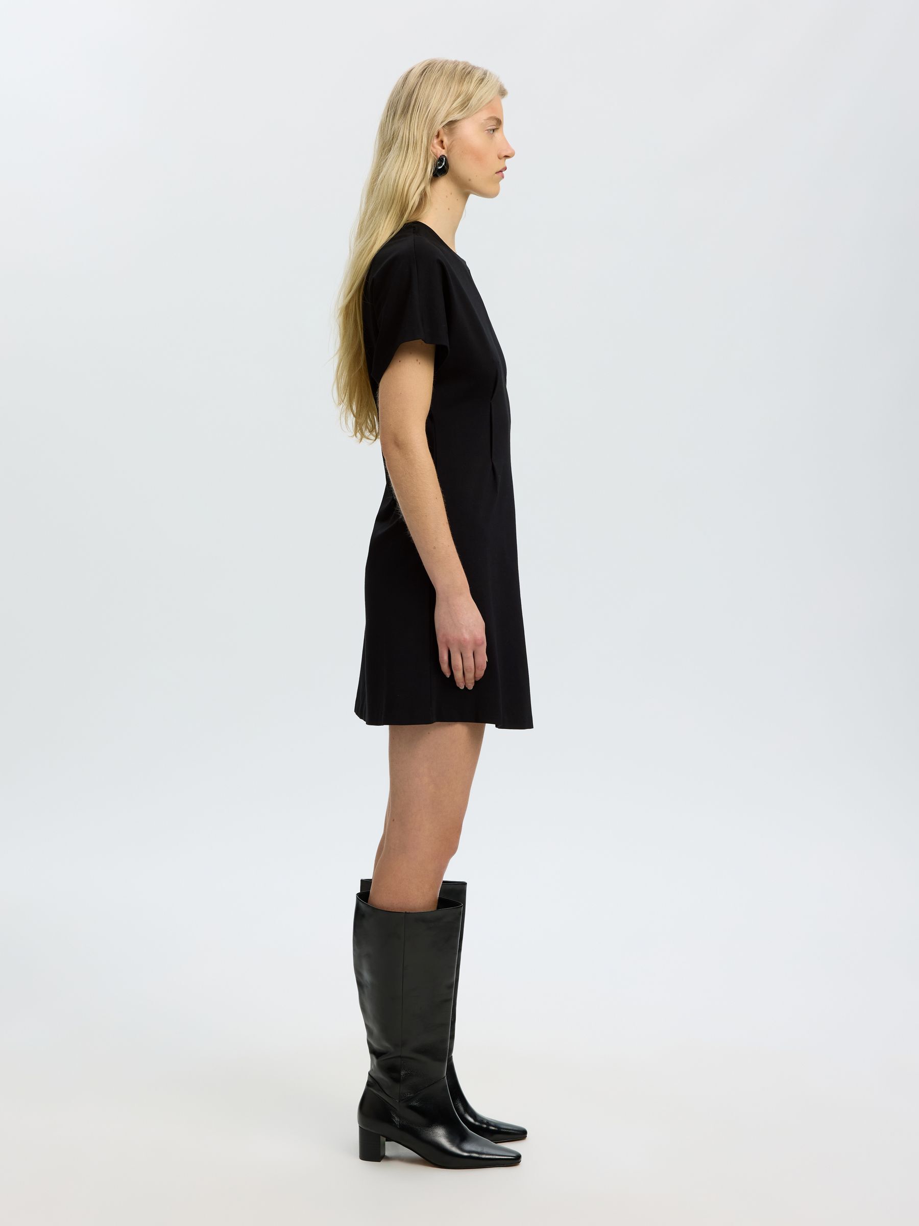 VISCOSE BLEND MINI DRESS