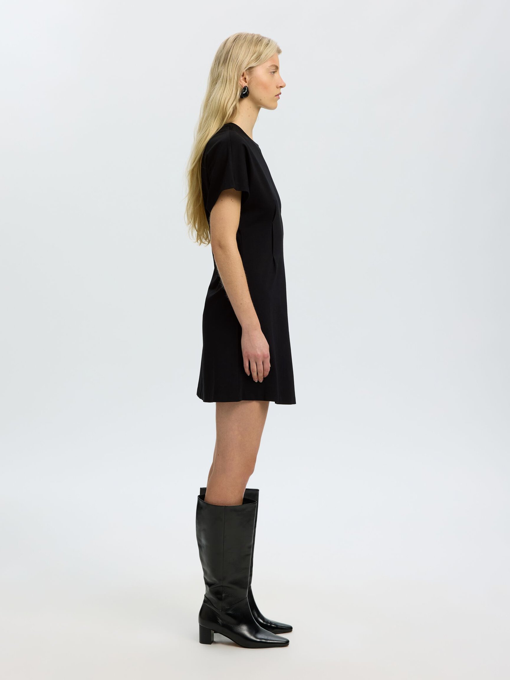 VISCOSE BLEND MINI DRESS