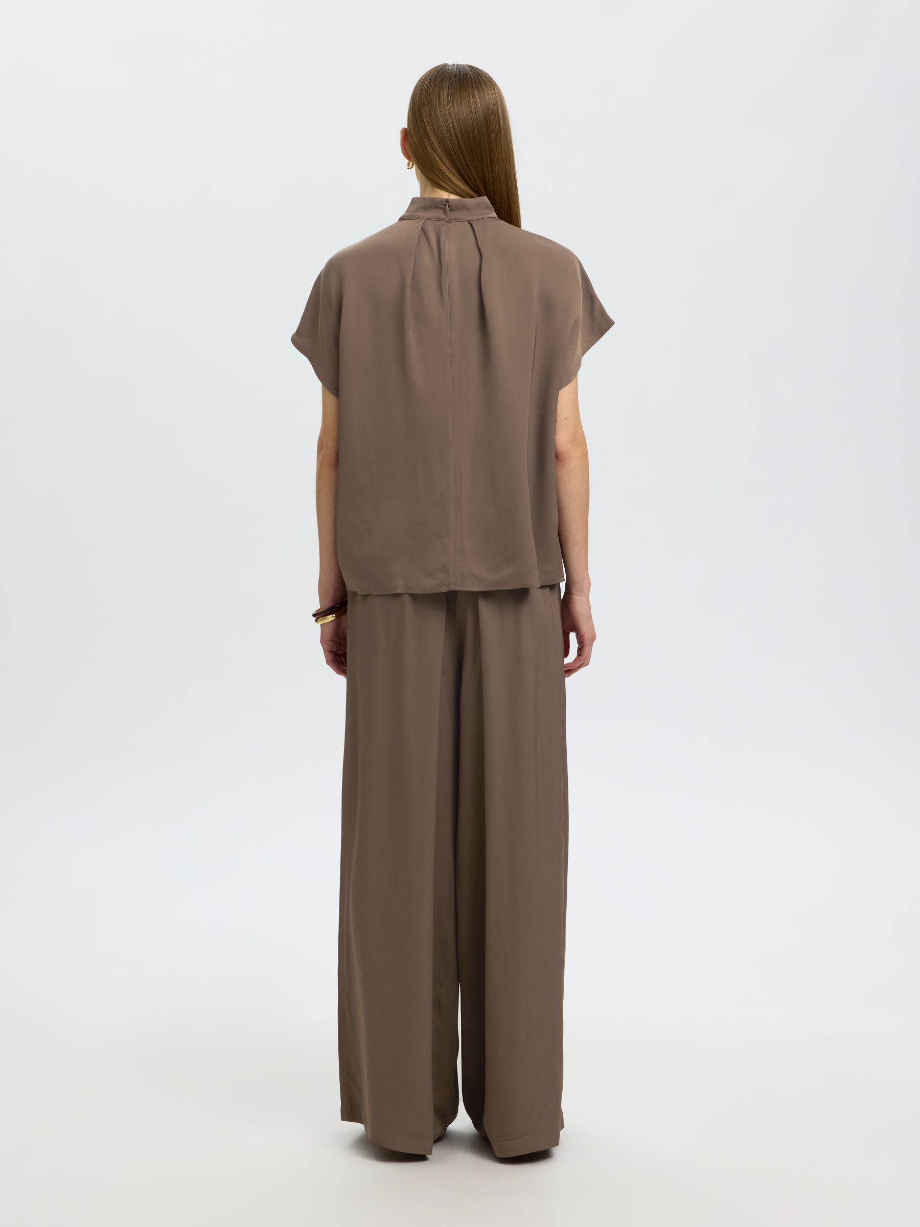 VISCOSE WIDE-LEG TROUSERS