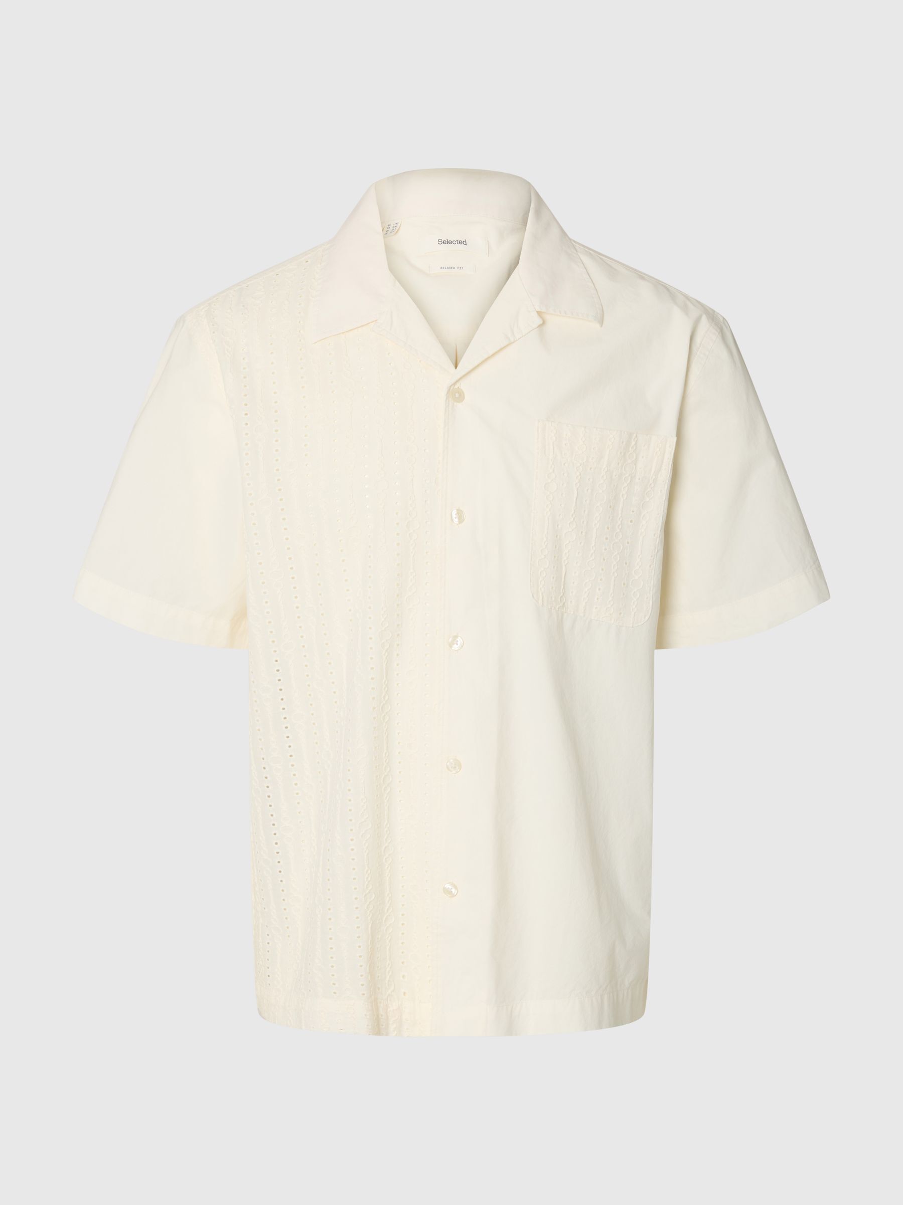 BRODERIE ANGLAISE SHORT SLEEVED SHIRT