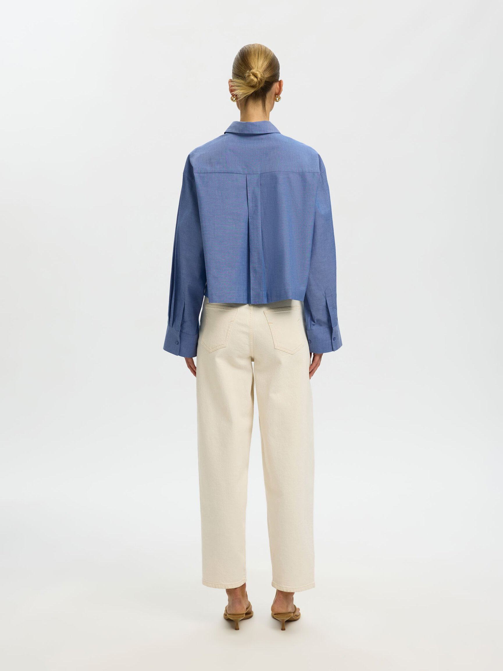 COTTON CROPPED SHIRT